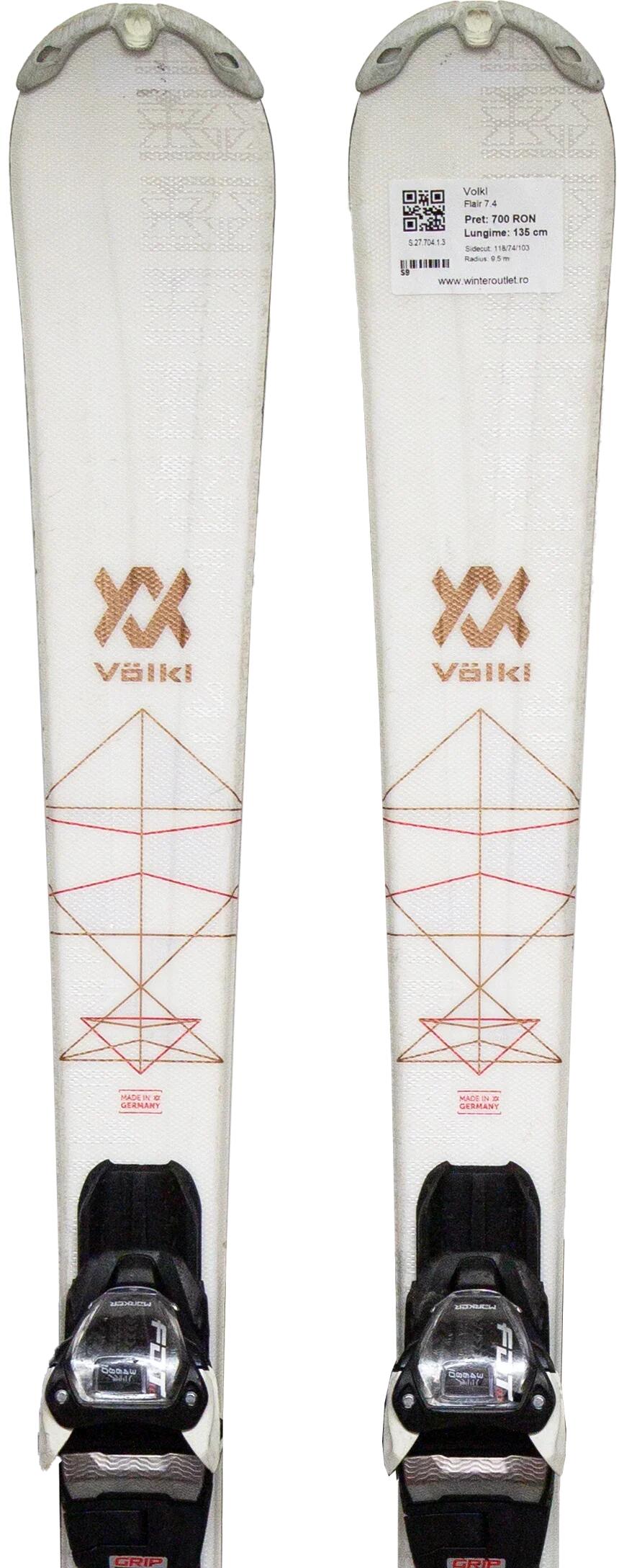 Gebruikte ski's - VOLKL Flair 7.4, 142 cm, Zeer goede staat 1/5