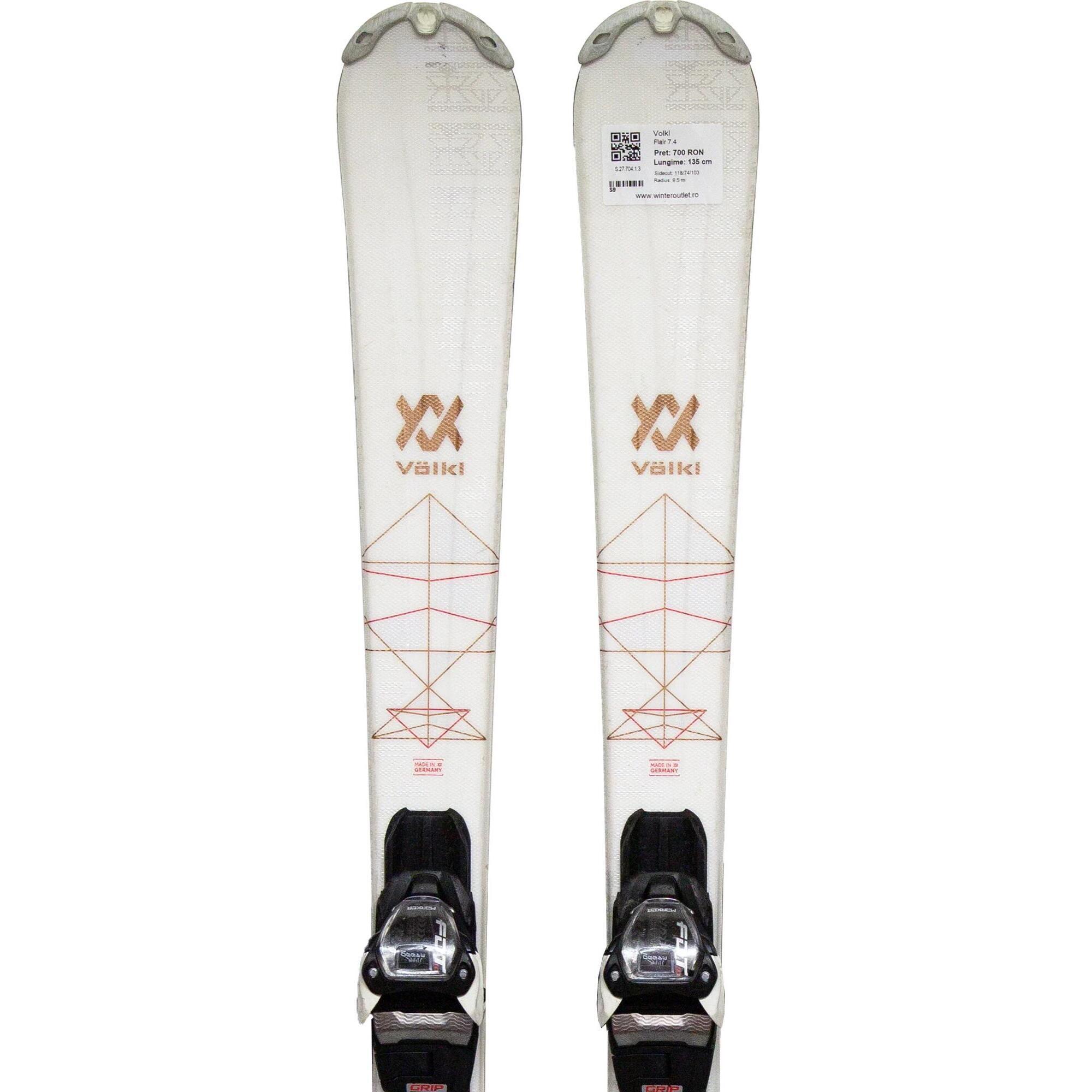 Używane narty - VOLKL Flair 7.4, 156 cm, stan bardzo dobry