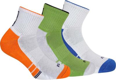 Fila 3-pack fitness quarter sokken. wit. maat 35-38