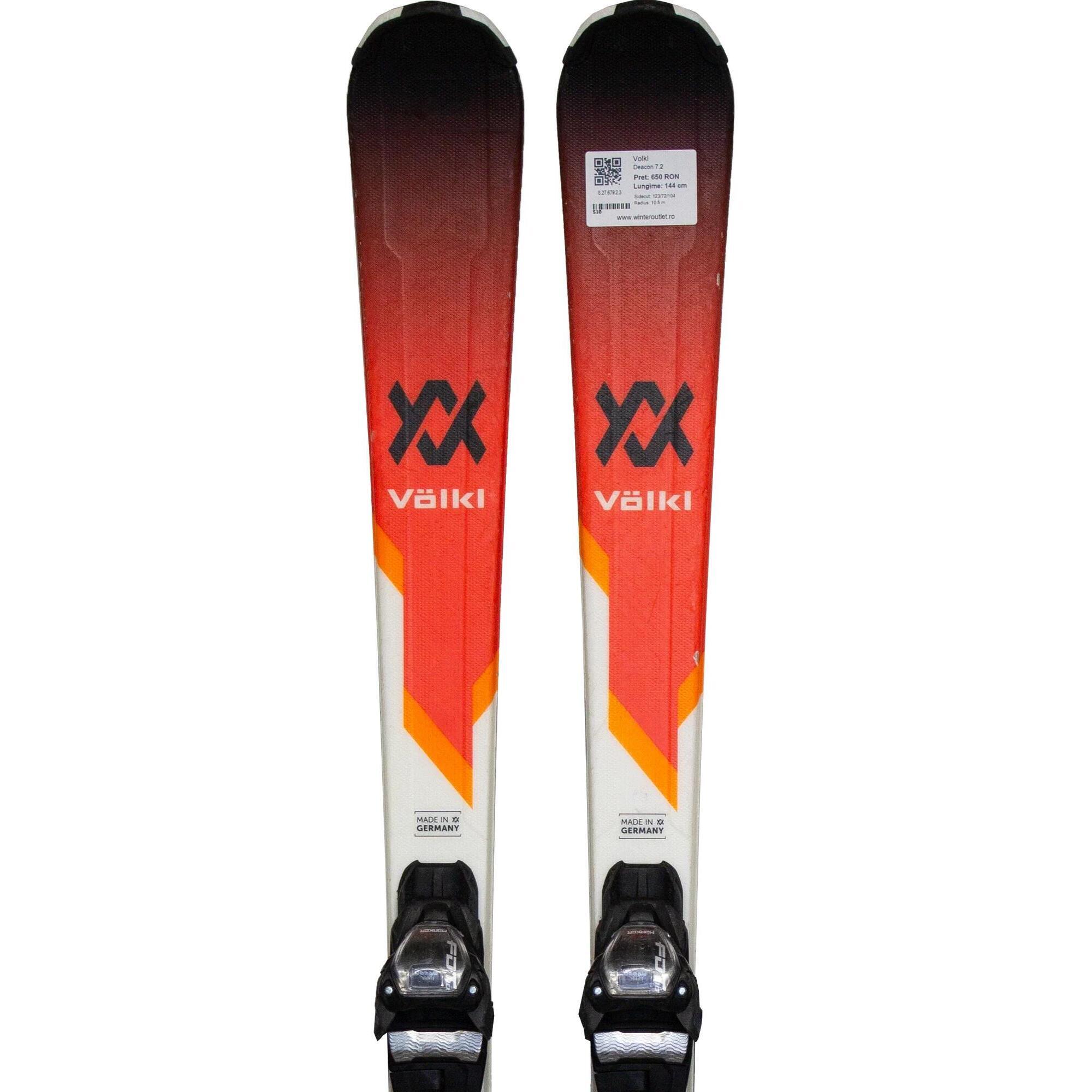 Używane narty - VOLKL Deacon 7.2, 144 cm, stan bardzo dobry