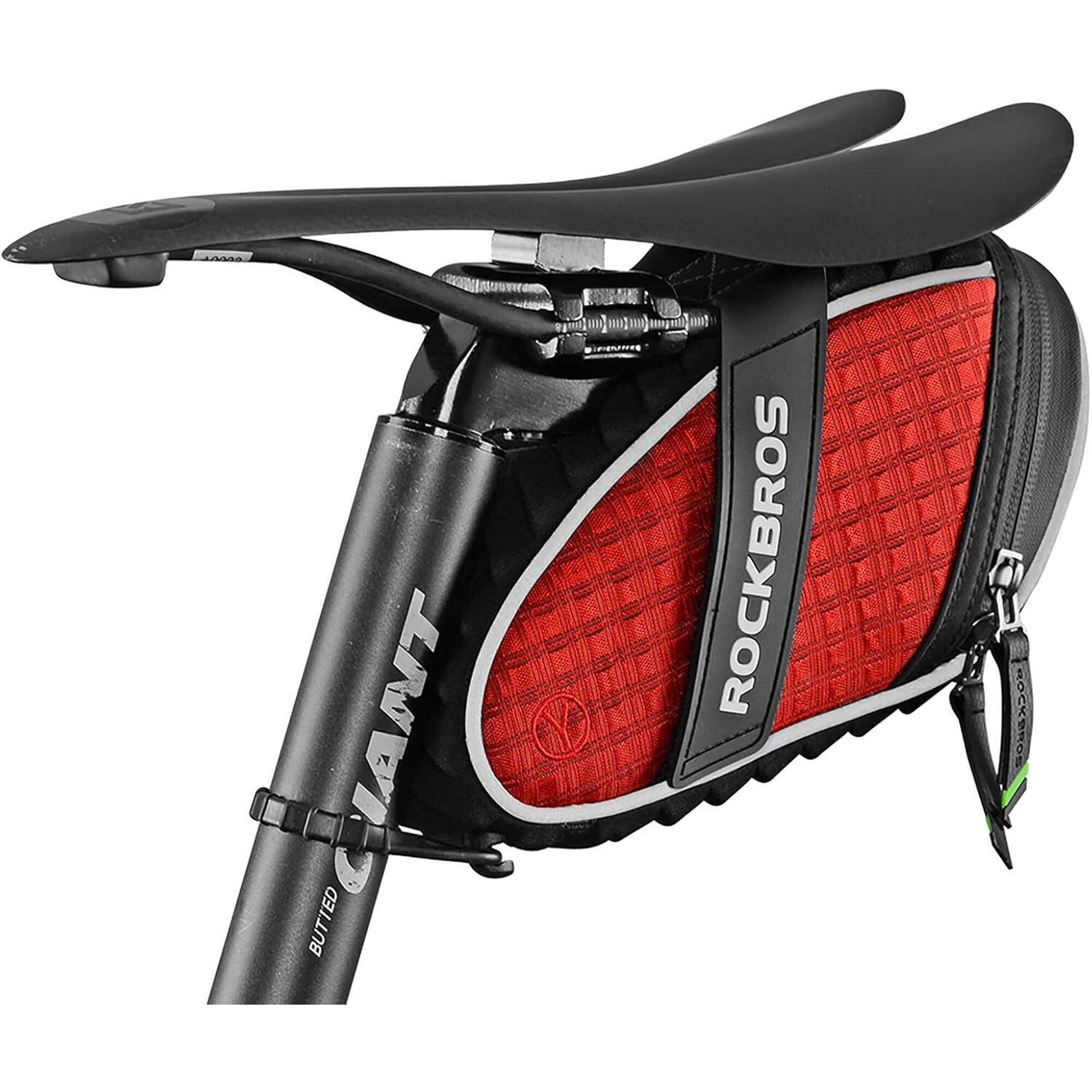 Rockbros - Sacoche De Selle Imperméable Et Réfléchissante - Sacoche Selle Vélo - Rouge - Decathlon