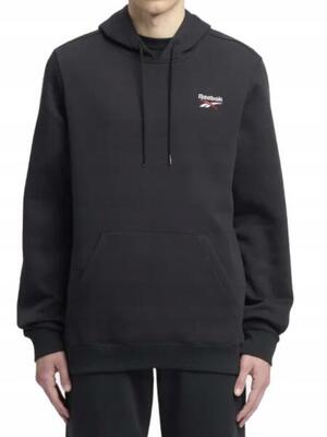 BLUZA męska REEBOK sportowa 100221826 czarna bawełniana z kapturem M