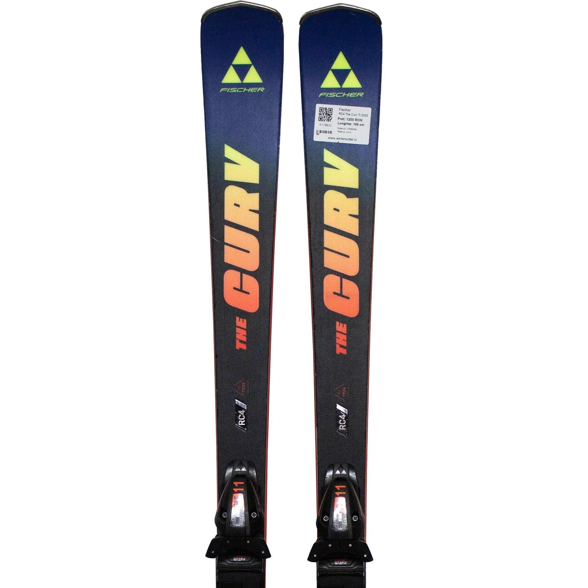 FISCHER 2ND LIFE - FISCHER RC4 The Curv Ti 2025, 160 cm, Dobrý stav