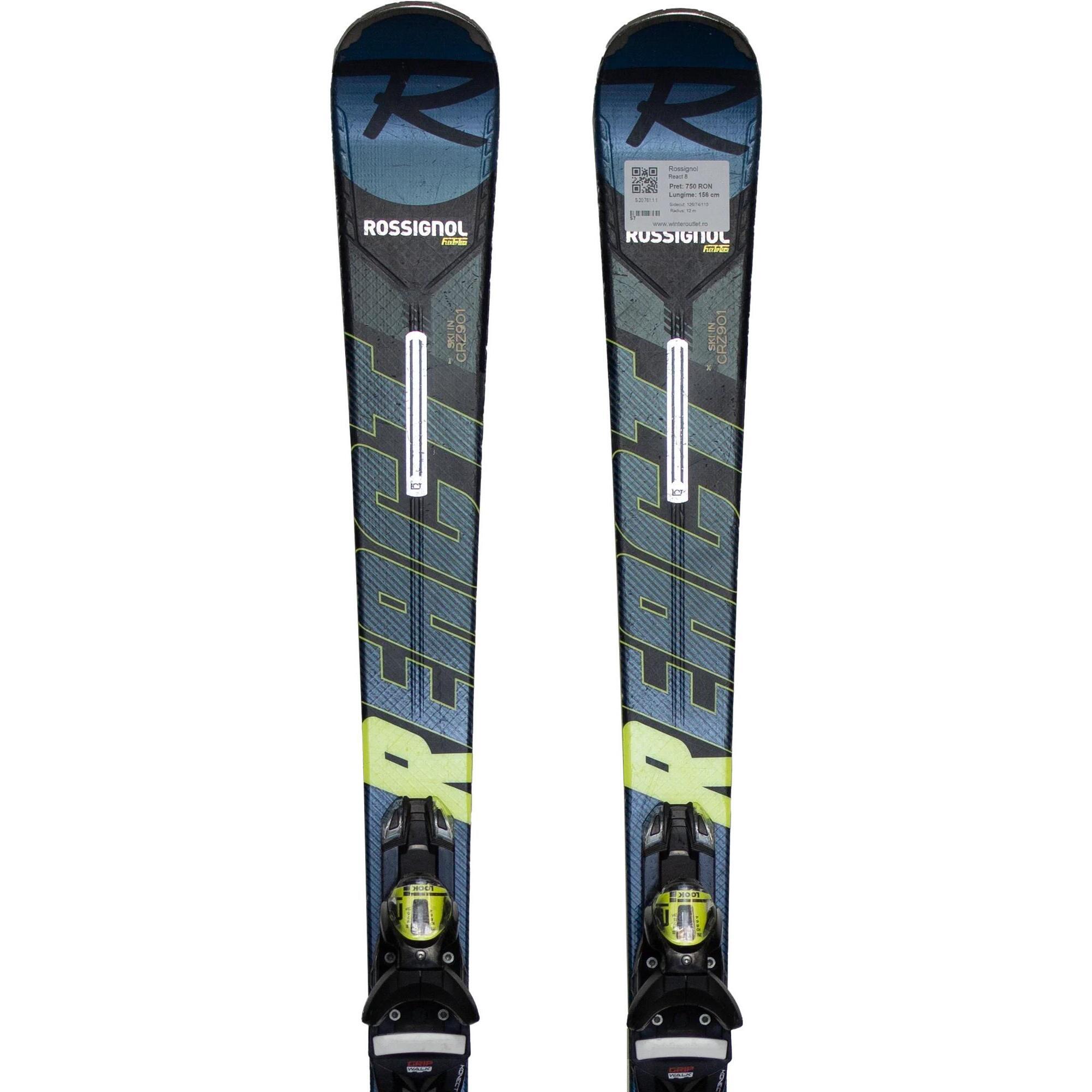 Second Life- Narty ROSSIGNOL React 8, 163 cm, stan dobry
