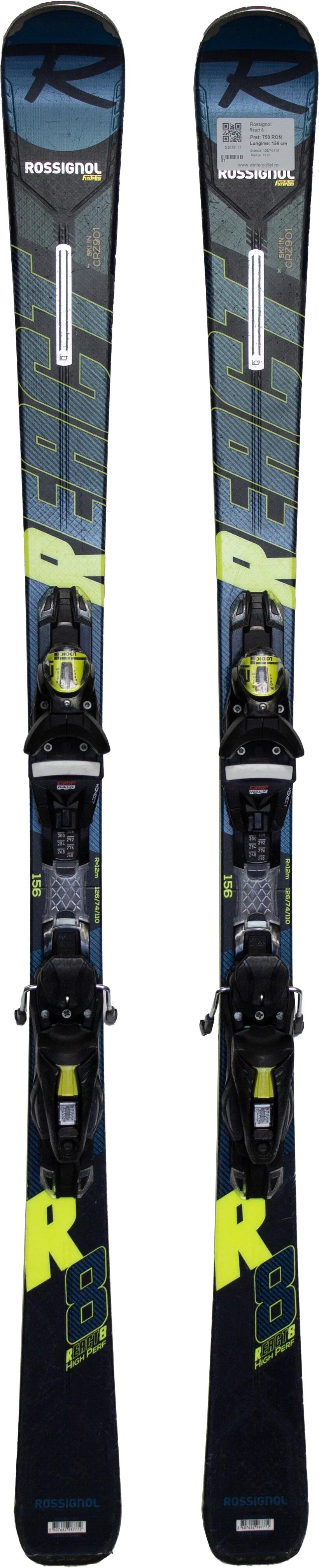 Gebrauchte Ski - ROSSIGNOL React 8, 156 cm, Guter Zustand 3/5