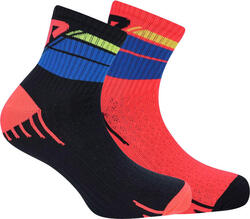 Fila Lot 2 Chaussettes Quarter Cyclisme 35-38 — Noir/Bleu