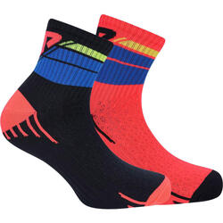 Fila Lot 2 Chaussettes Quarter Cyclisme 35-38 — Noir/Bleu