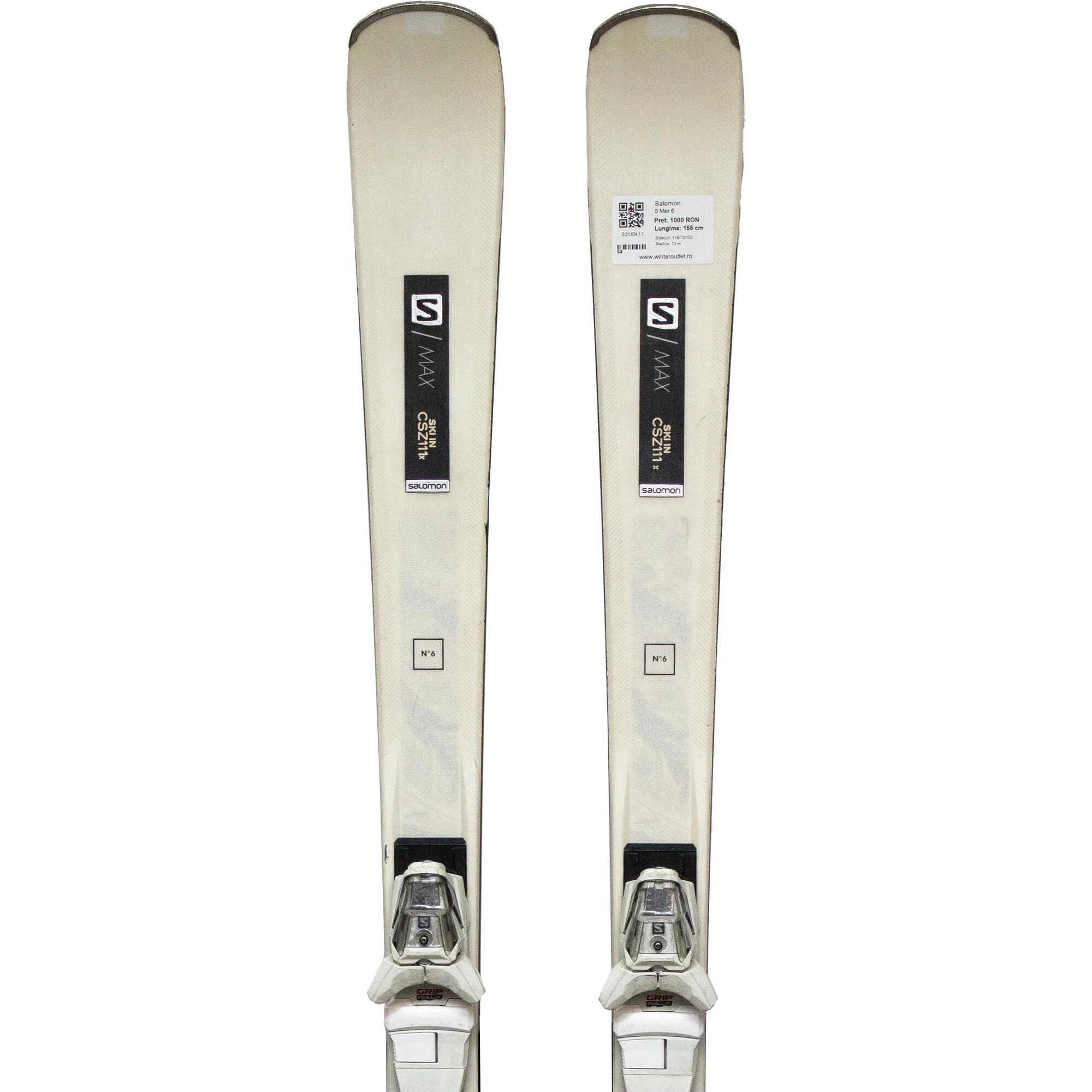 Używane narty - SALOMON S Max 6, 155 cm, stan bardzo dobry