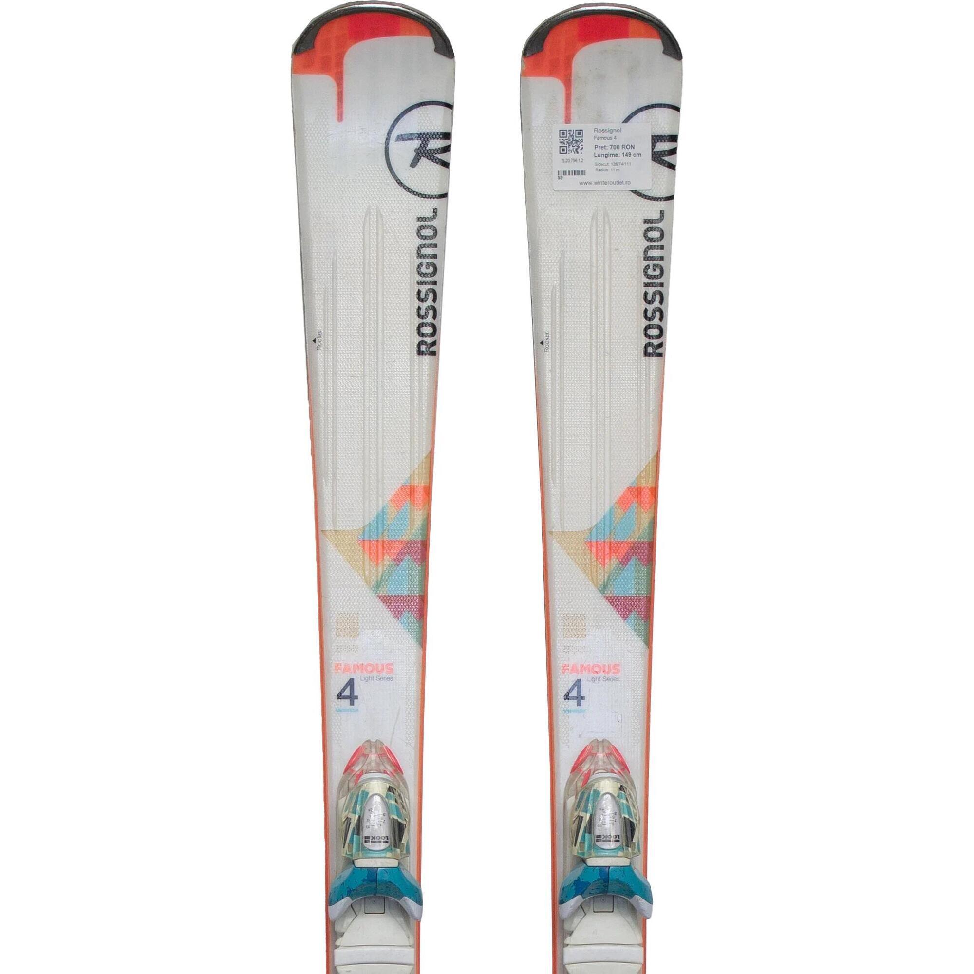 Używane narty - ROSSIGNOL Famous 4, 156 cm, stan bardzo dobry