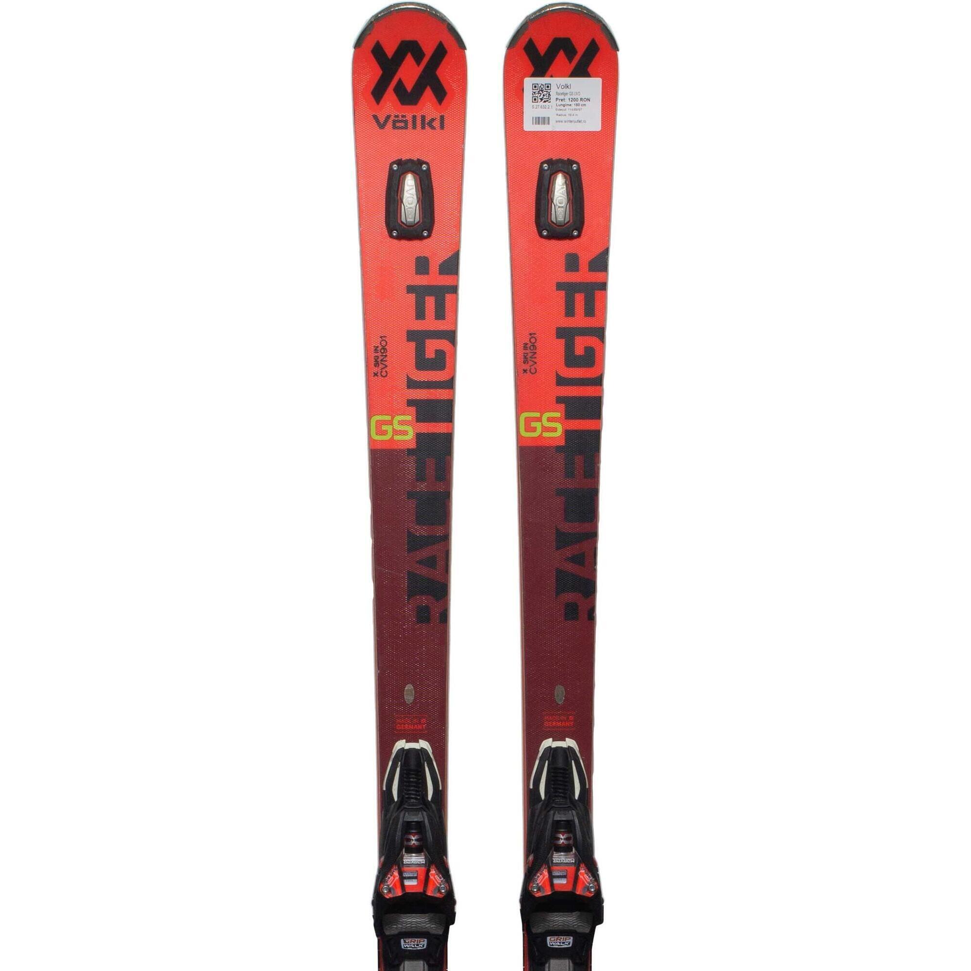 Używane narty - VOLKL Racetiger GS UVO, 180 cm, stan bardzo dobry