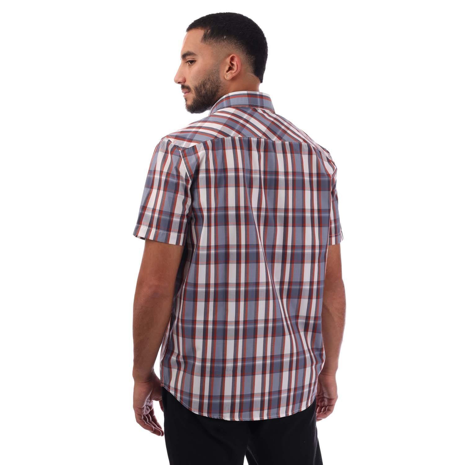 Camicia A Quadri Uomo Trespass Kenora Arancio 2/5