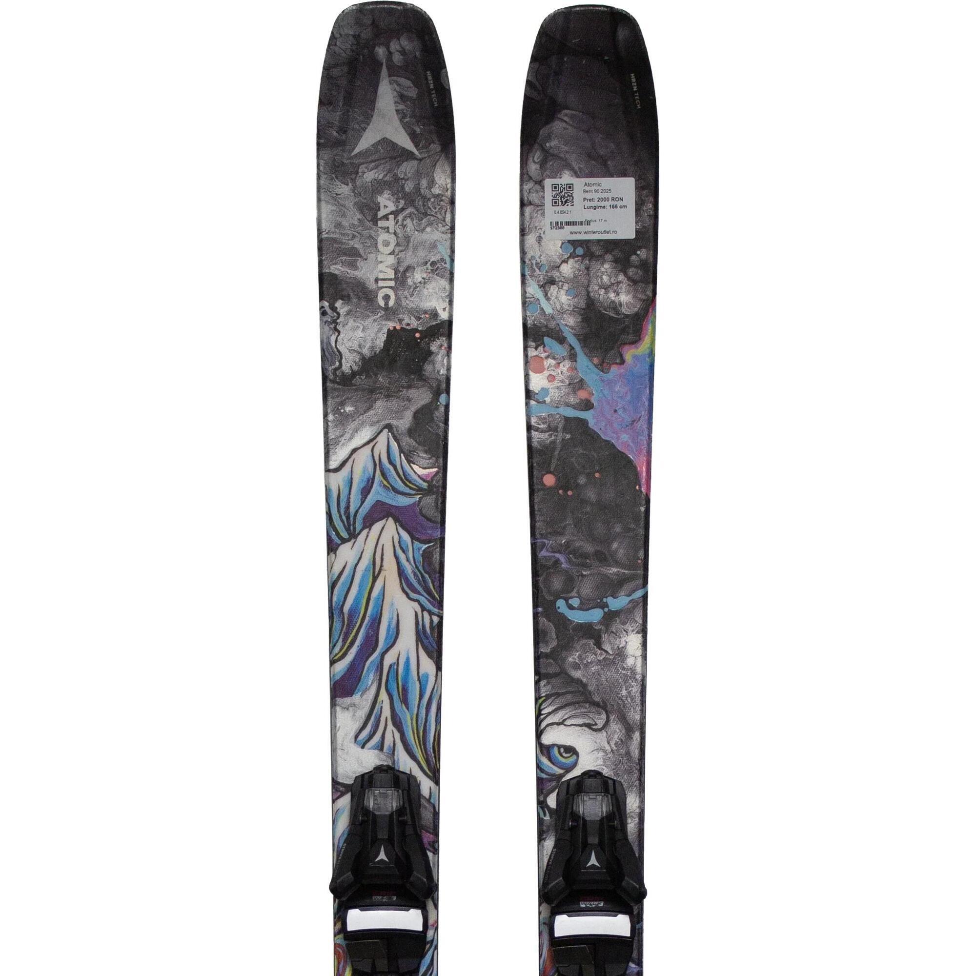 Używane narty - ATOMIC Bent 90 2025, 166 cm, stan bardzo dobry