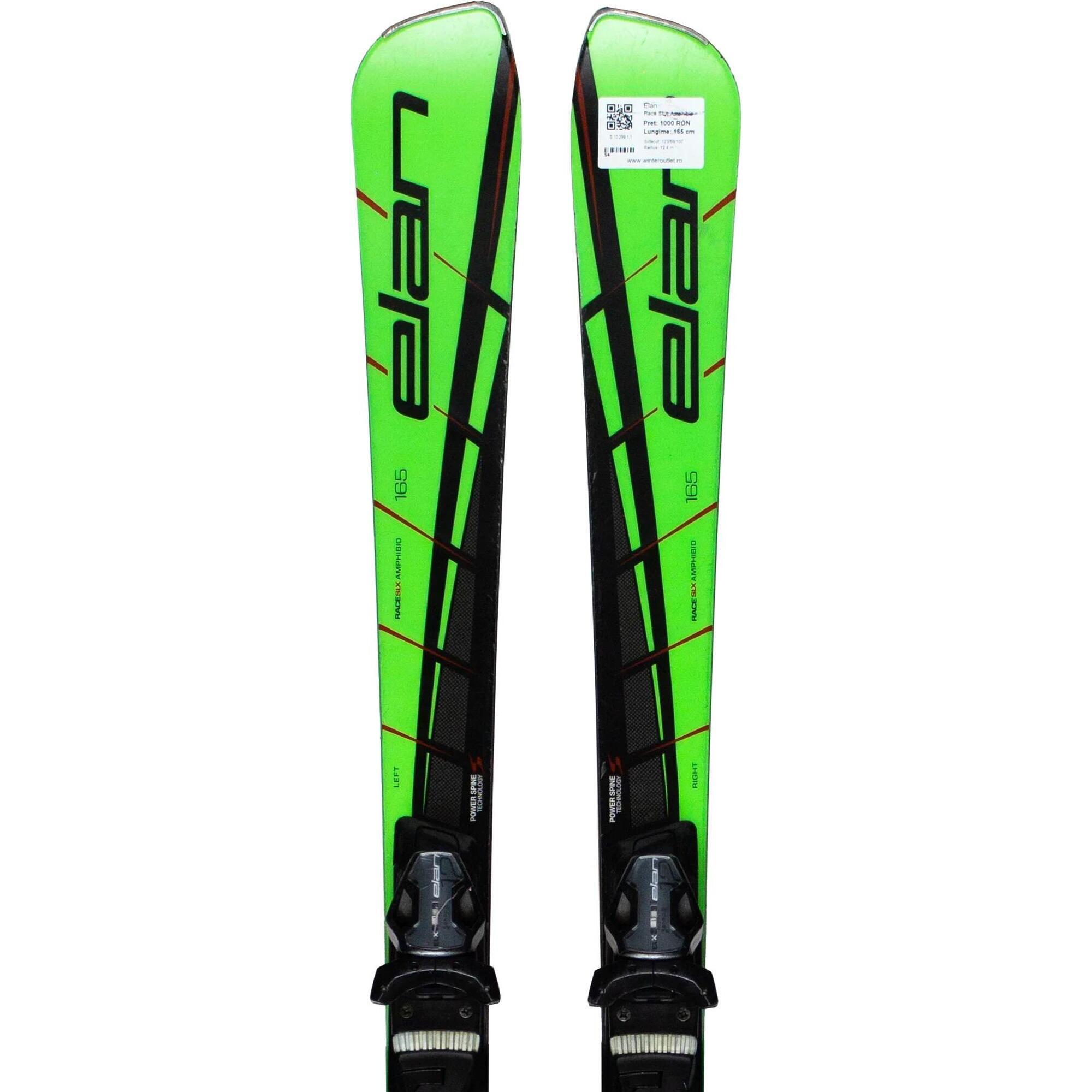 Używane narty - ELAN Race SLX Amphibio, 165 cm, stan bardzo dobry