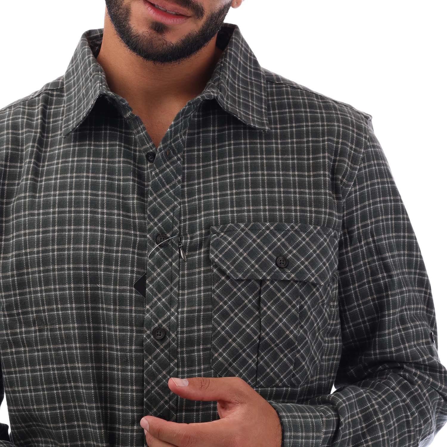 Camicia A Quadri Uomo Trespass Snyper Verde 3/5