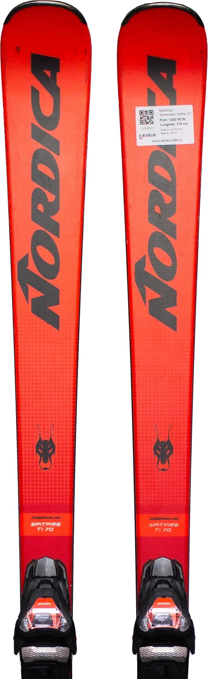 NORDICA Skis d'occasion - NORDICA Dobermann Spitfire 70 TI 2023, 170 cm, Très bon état