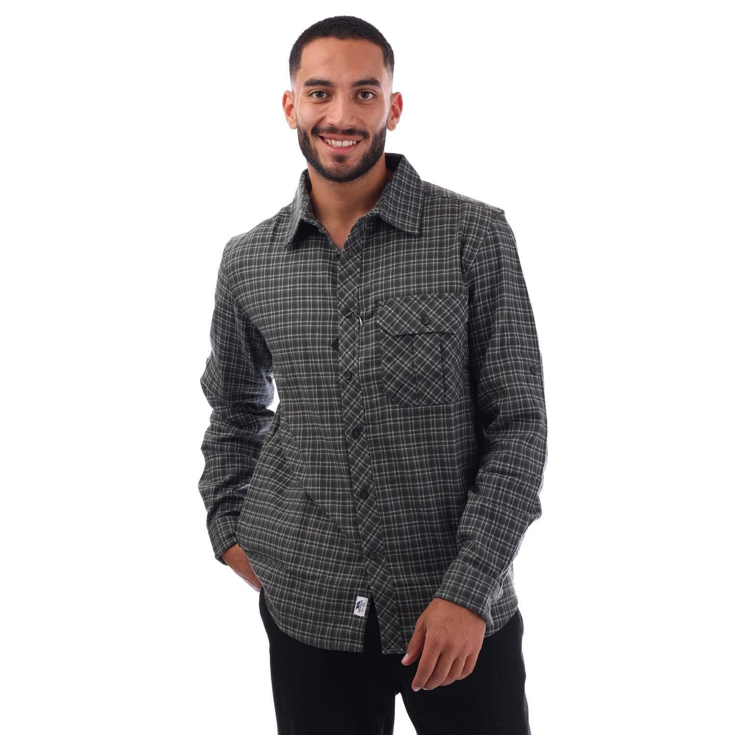TRESPASS Mens Snyper Checked Shirt (Green)