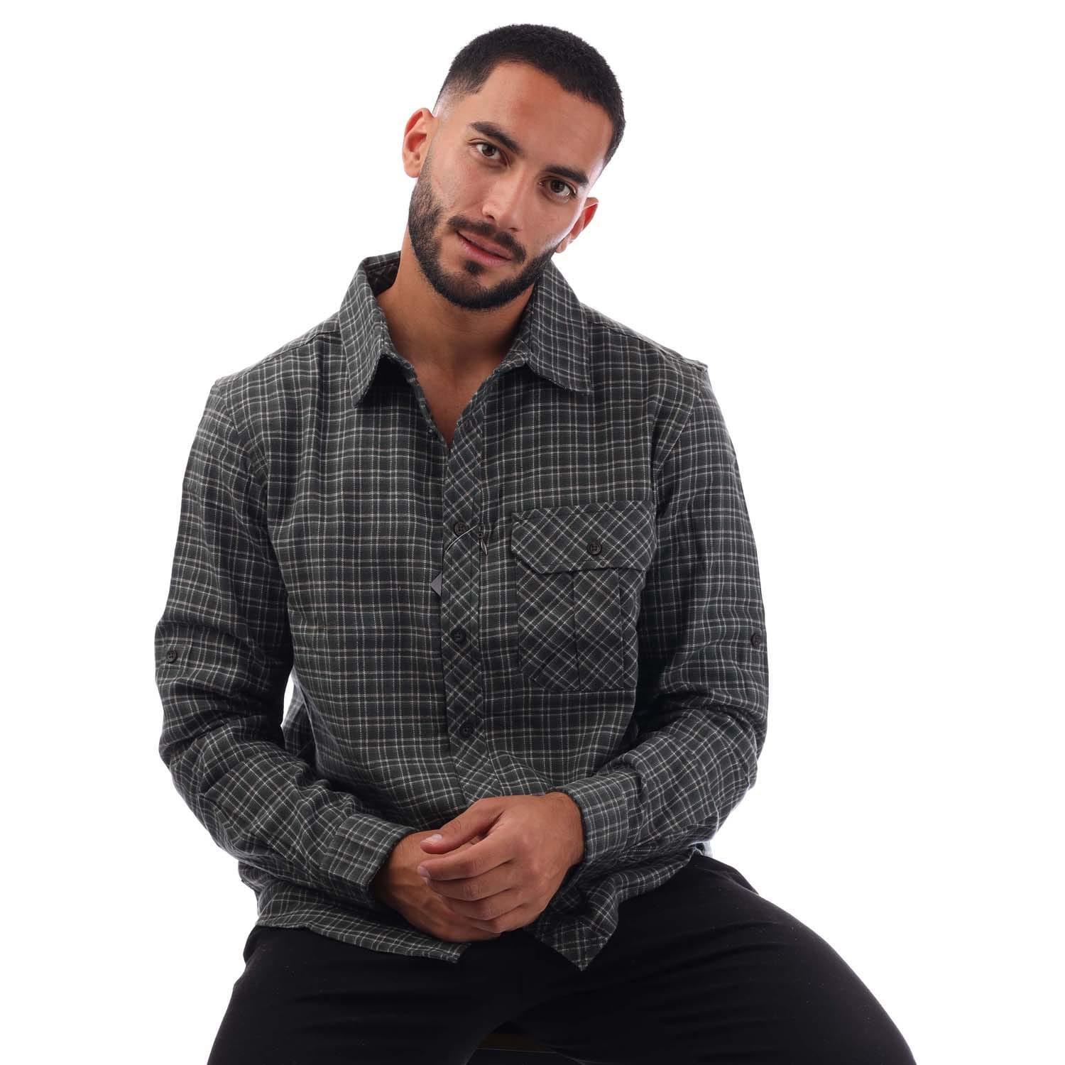 Camicia A Quadri Uomo Trespass Snyper Verde 4/5