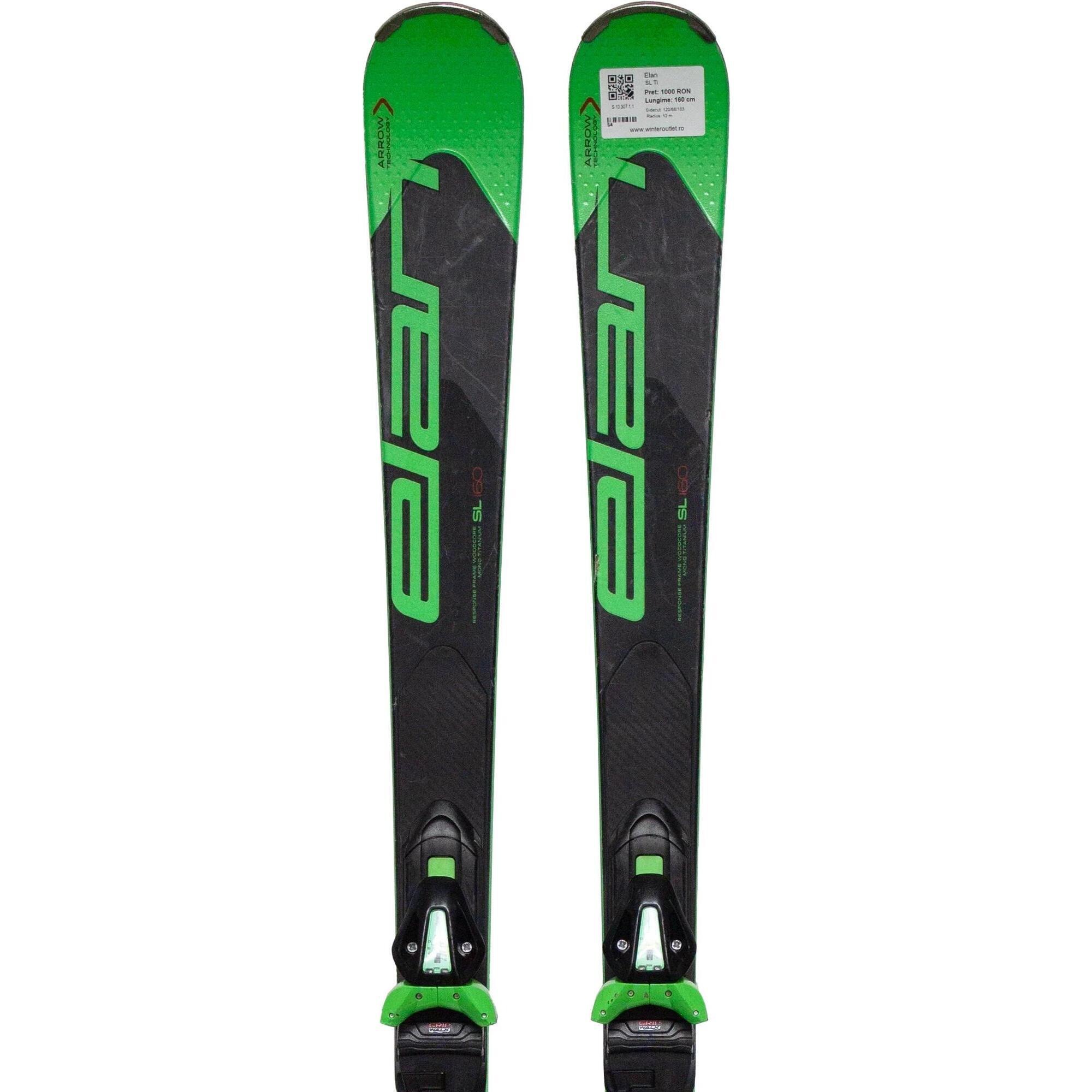 Używane narty - ELAN SL Ti, 160 cm, stan dobry