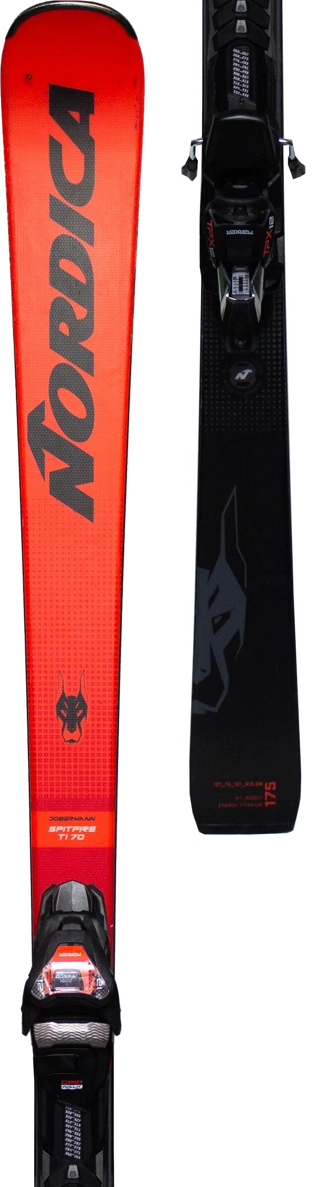Skis d'occasion - NORDICA Dobermann Spitfire 70 TI 2023, 170 cm, Très bon état 4/5