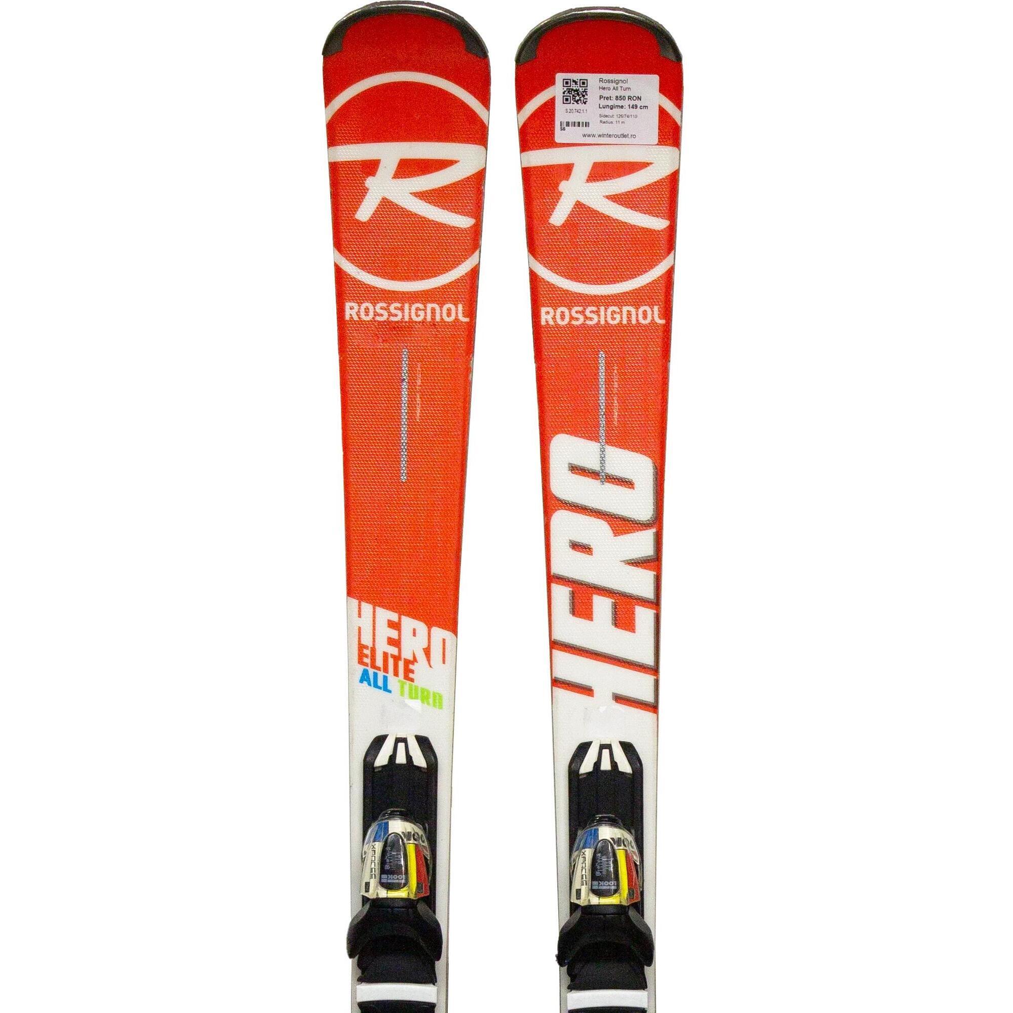 Używane narty - ROSSIGNOL Hero All Turn, 163 cm, stan bardzo dobry