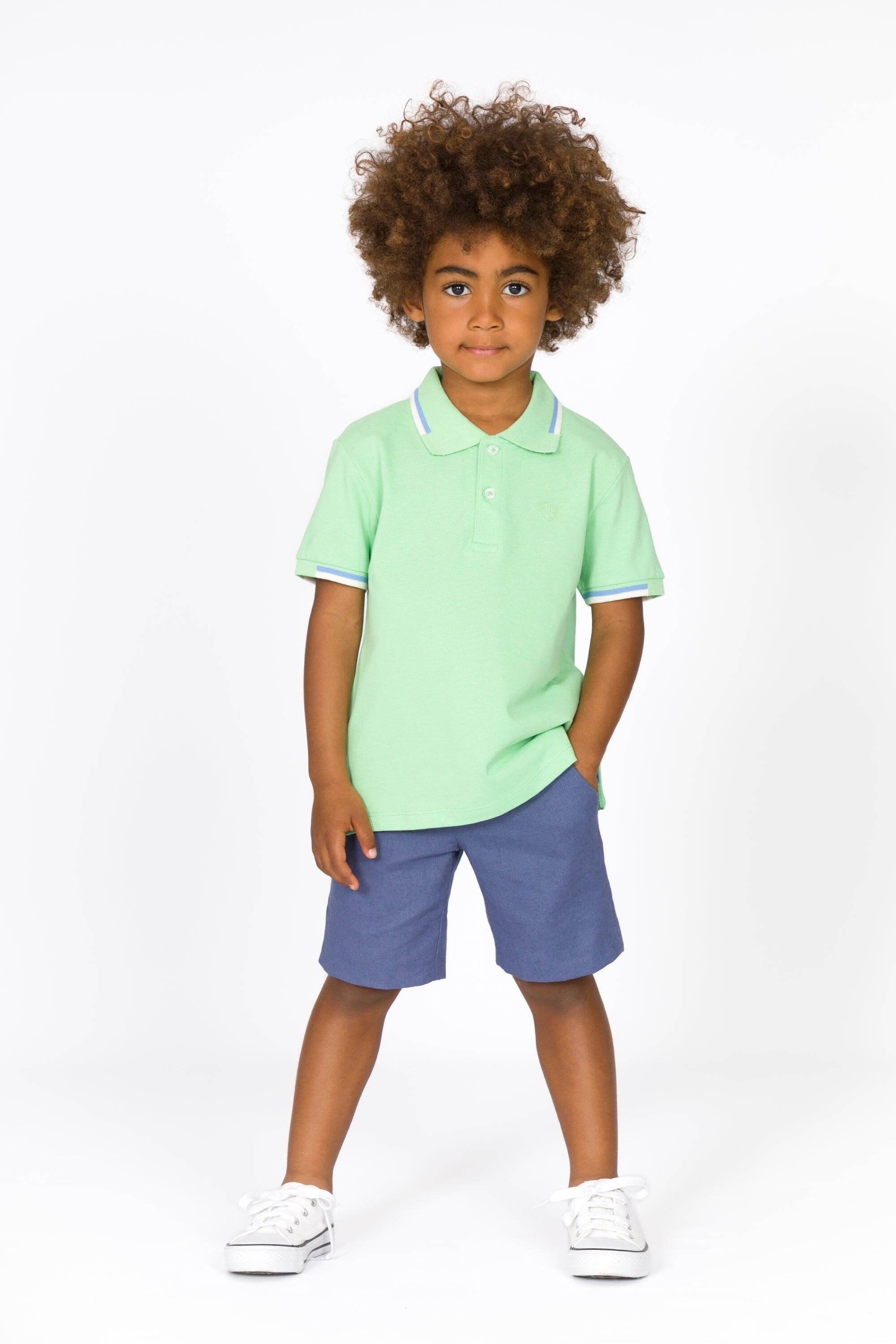 Camisa polo verde para 4/5