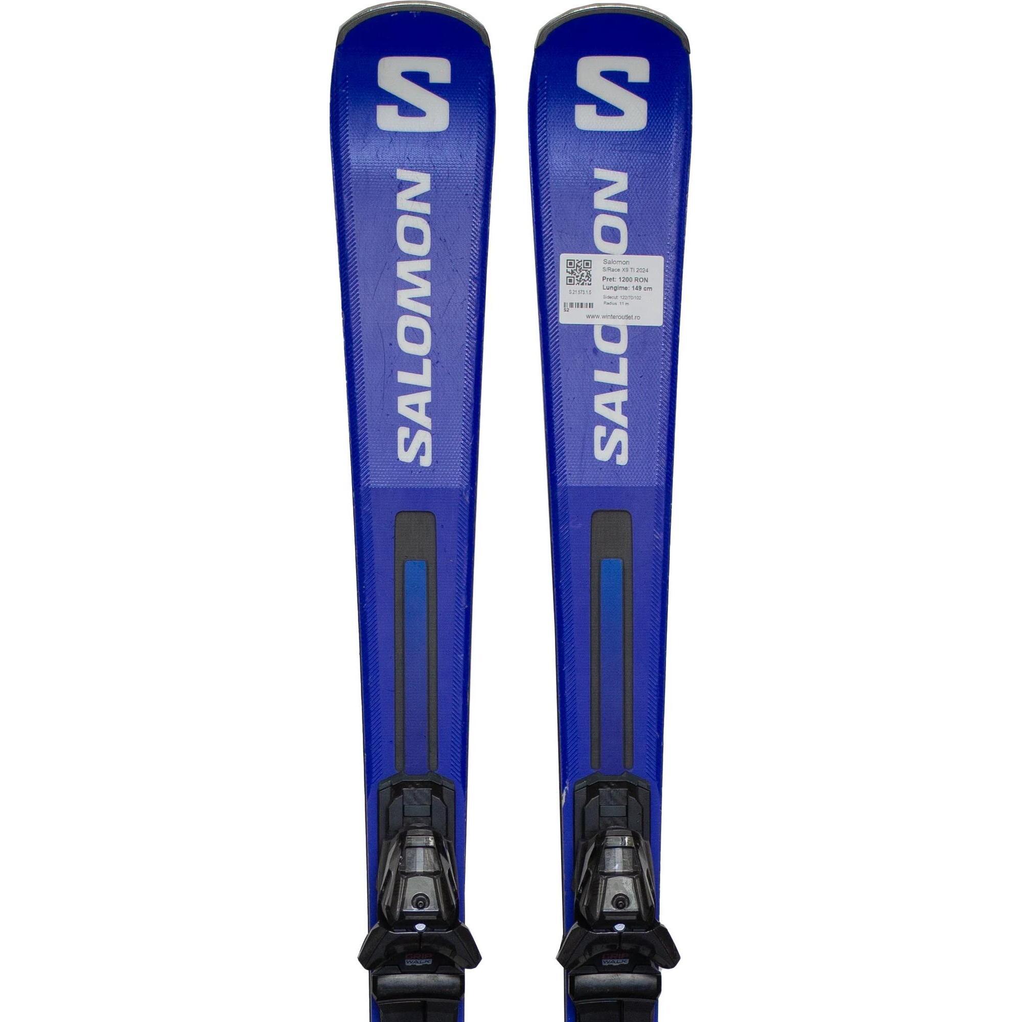 Używane narty - SALOMON S/Race X9 TI 2024, 163 cm, stan bardzo dobry