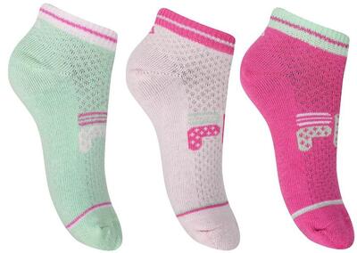 Fila sokken 3-pack meisjes quarter lipstick mix maat 27-30