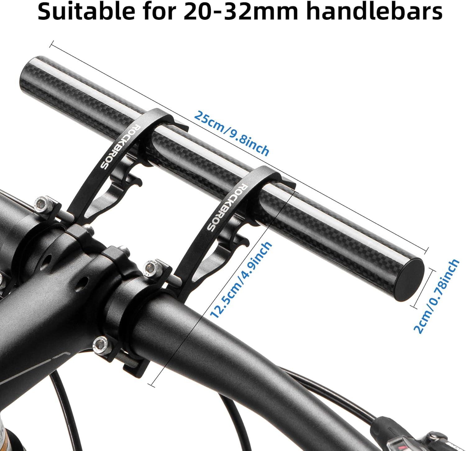 Extension de Guidon 25 cm pour Lampe, GPS et Téléphone 5/6