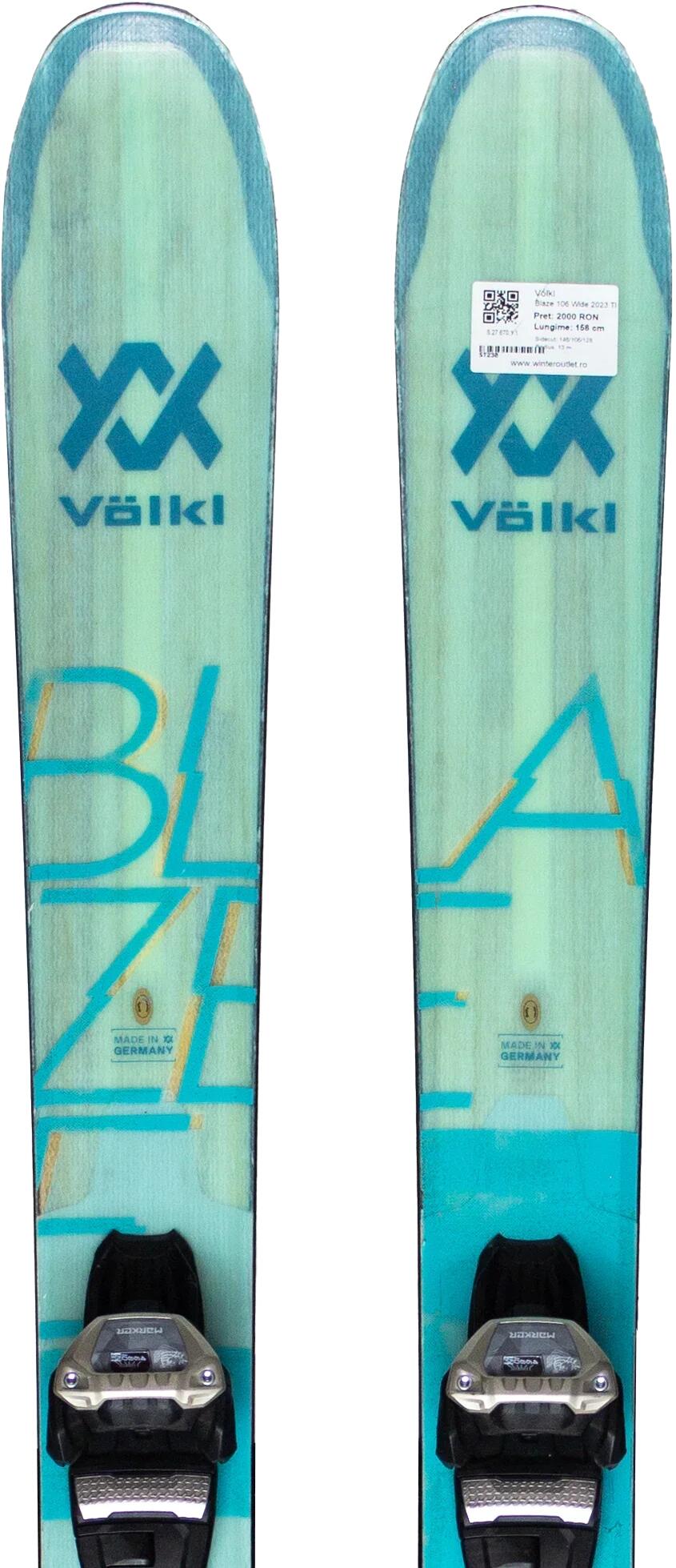 VÖLKL Skis d'occasion - VOLKL Blaze 106 Wide 2023 TEST, 165 cm, État impeccable