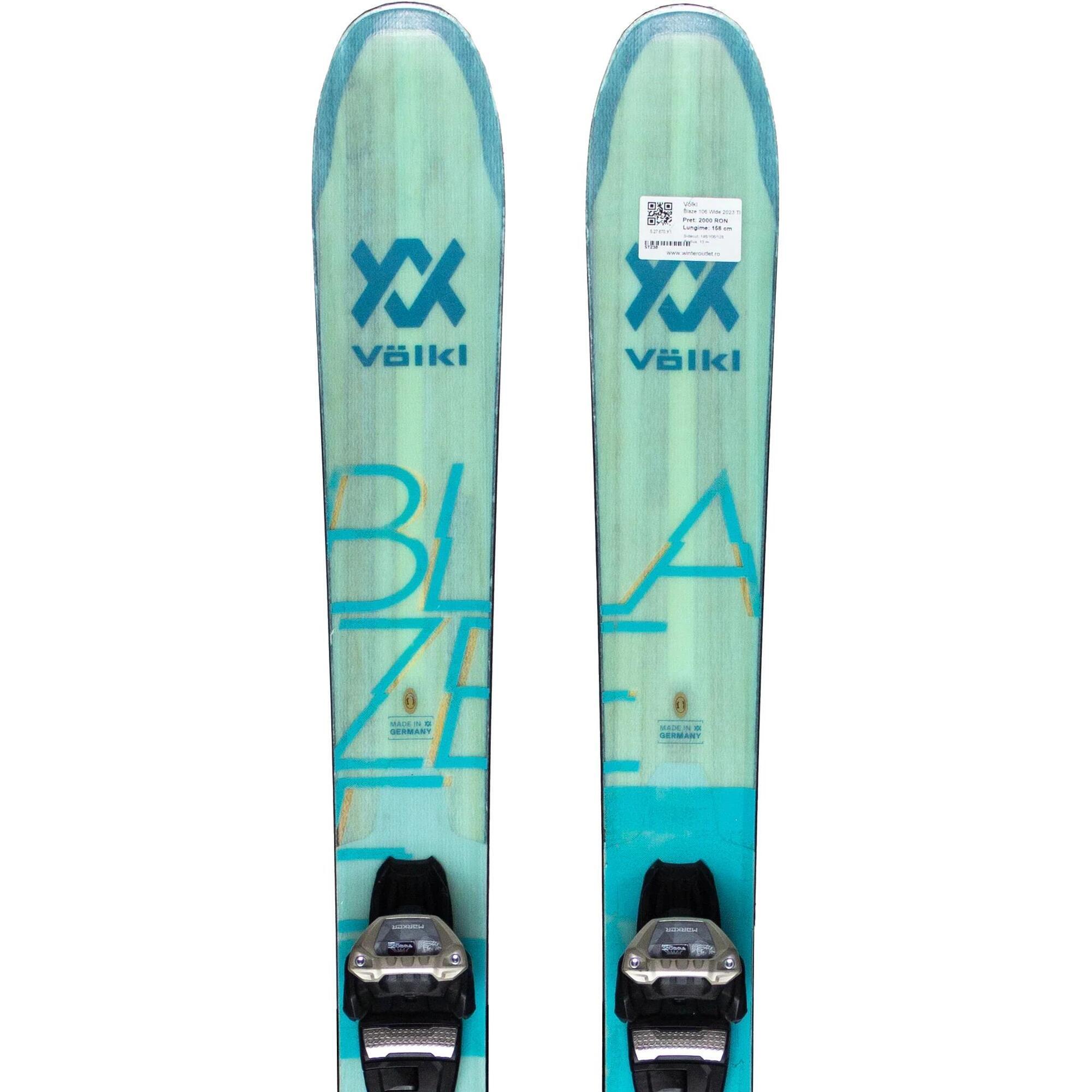 VÖLKL 2ND LIFE - VOLKL Blaze 106 Wide 2023 TEST, 165 cm, Bezvadný stav