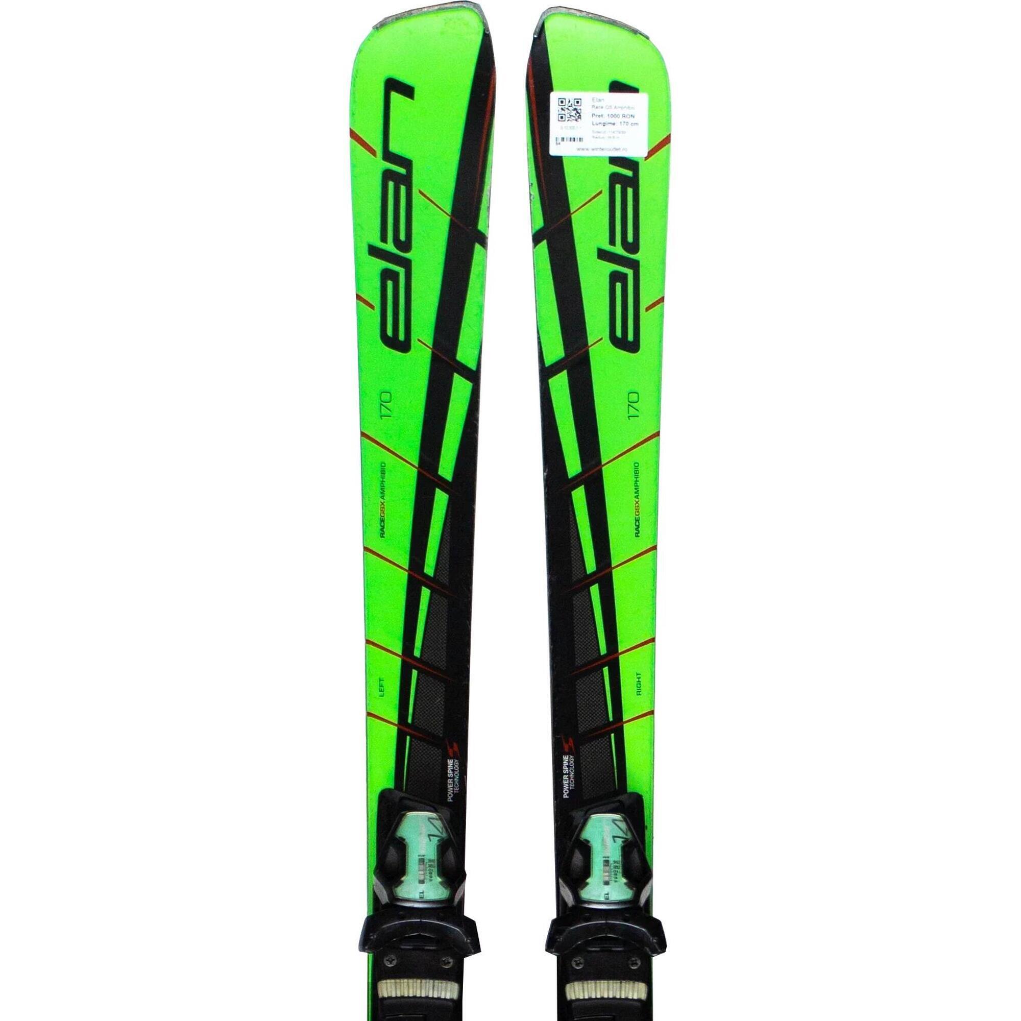 Używane narty - ELAN Race GS Amphibio, 170 cm, stan bardzo dobry