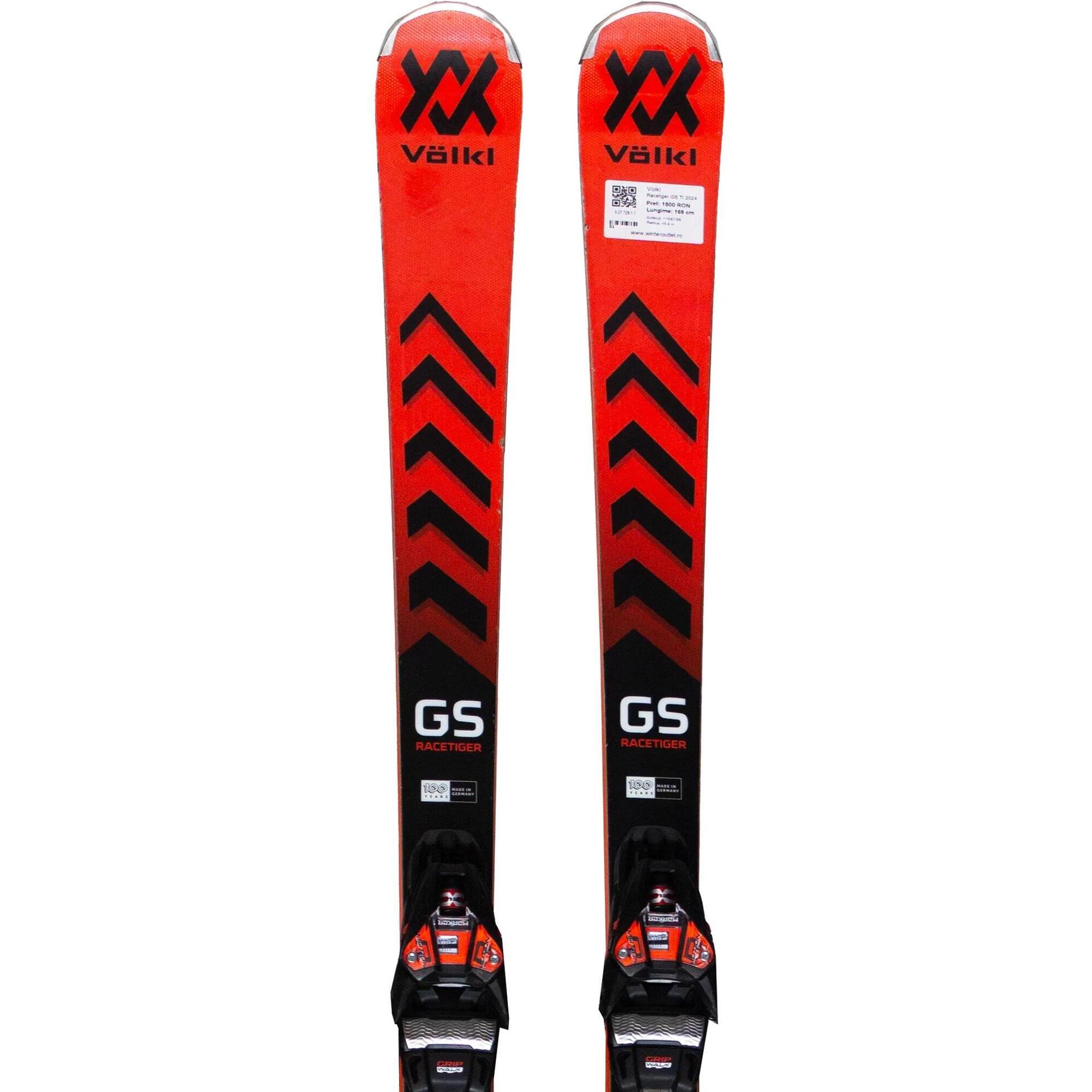 Używane narty - VOLKL Racetiger GS TI 2024, 168 cm, stan bardzo dobry
