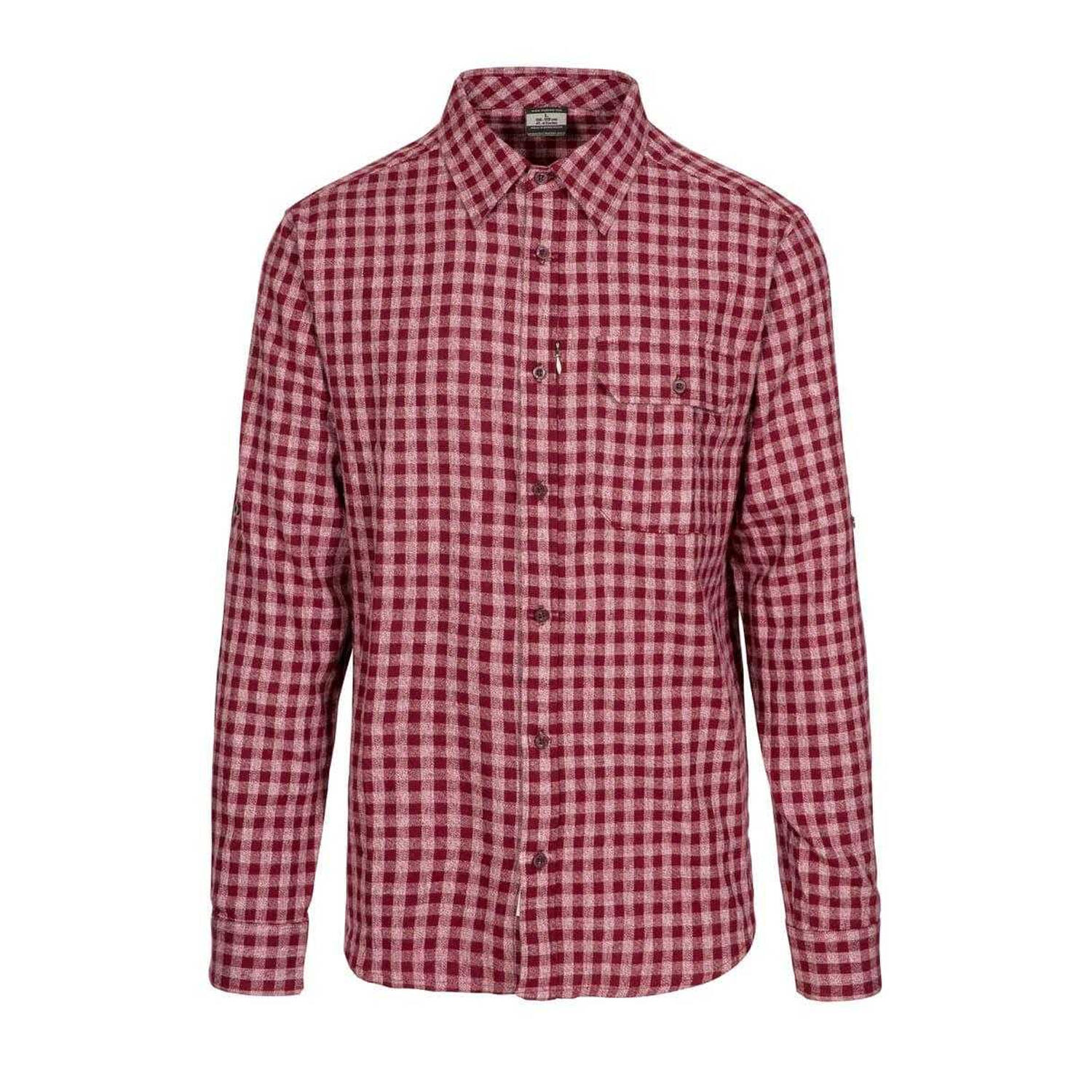 TRESPASS Camicia A QuadriCotone Uomo Trespass Participate Rosso