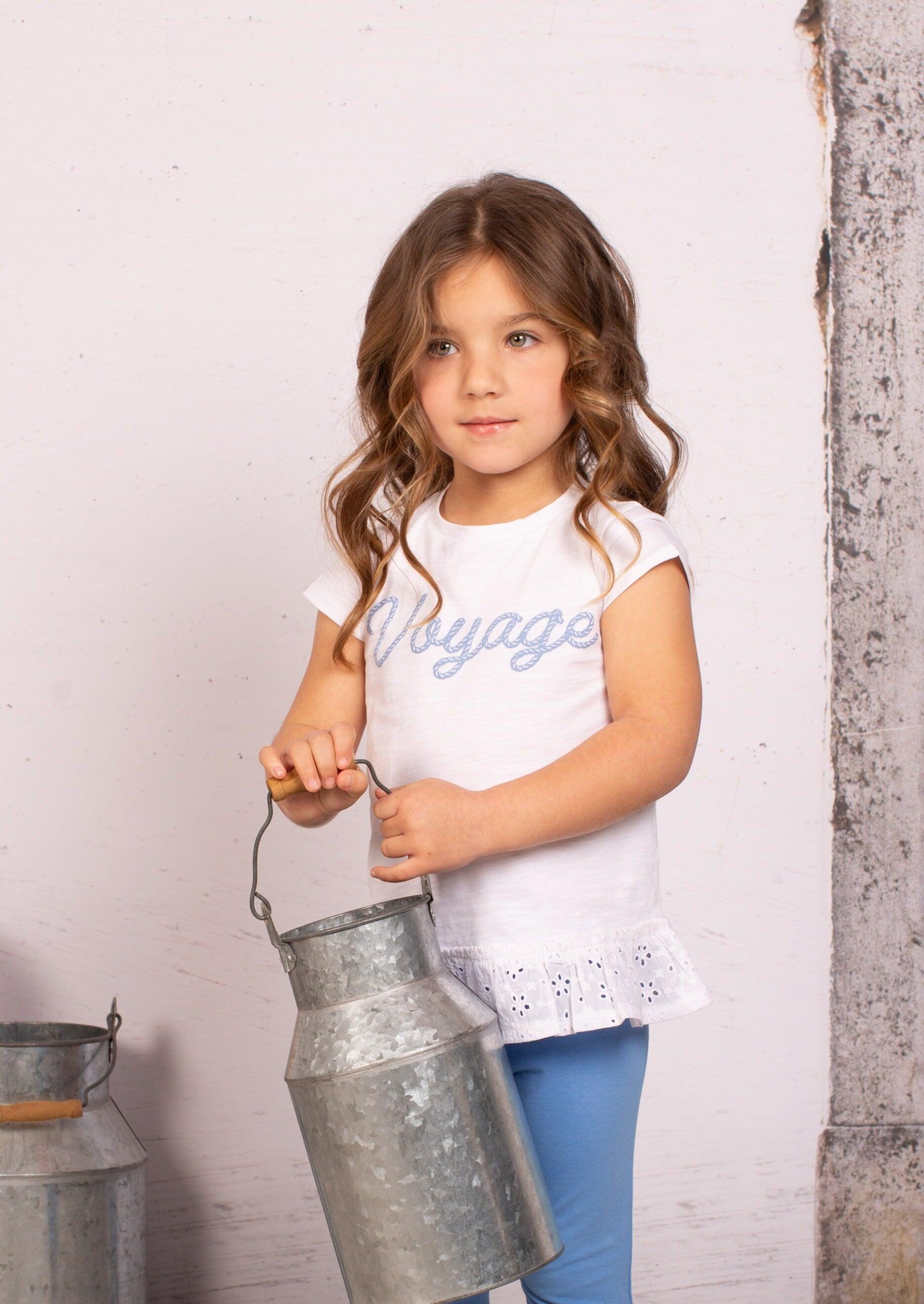 Camiseta de bebé color blanco 1/5
