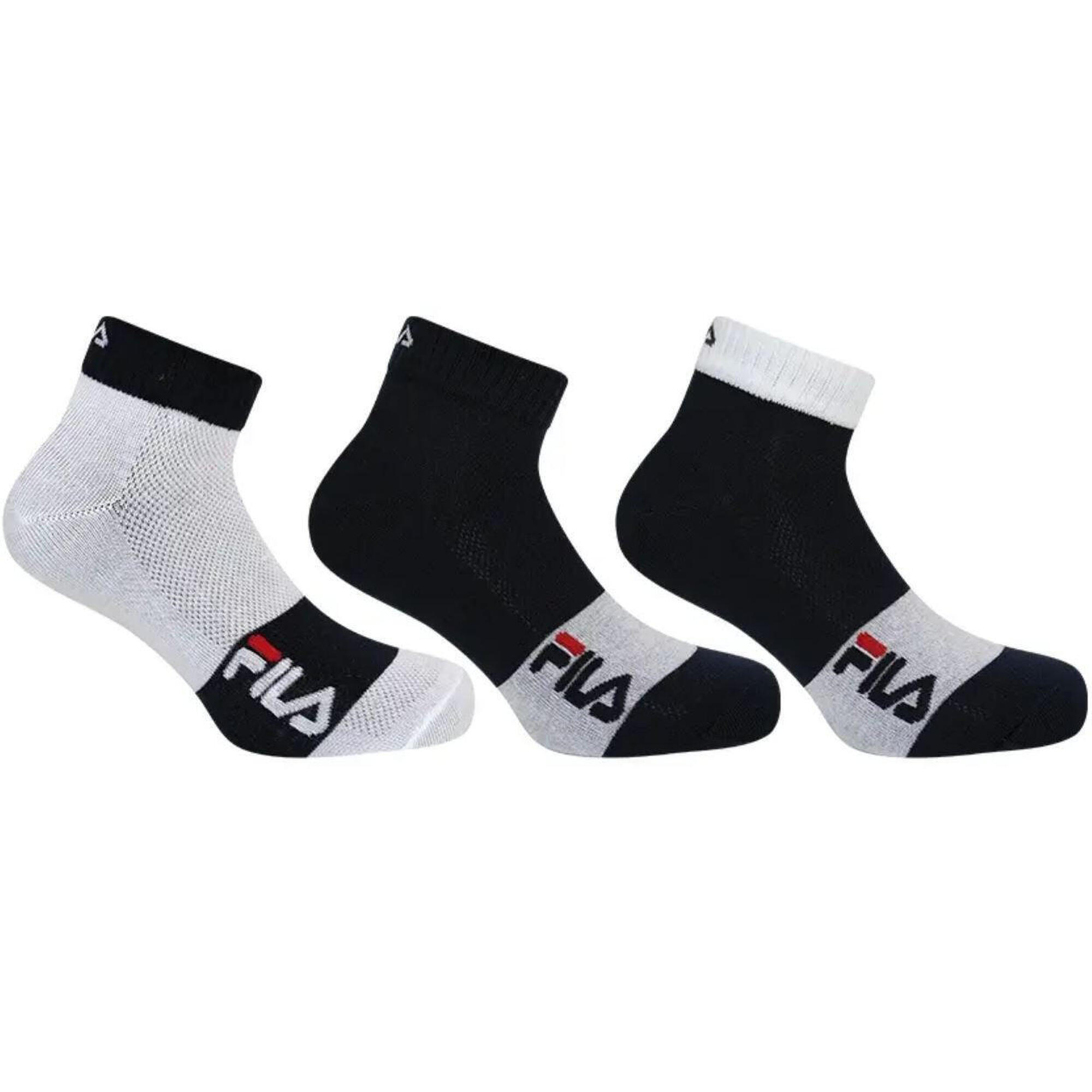 Fila 3-pack skarpet quarter biały/granatowy 43-46