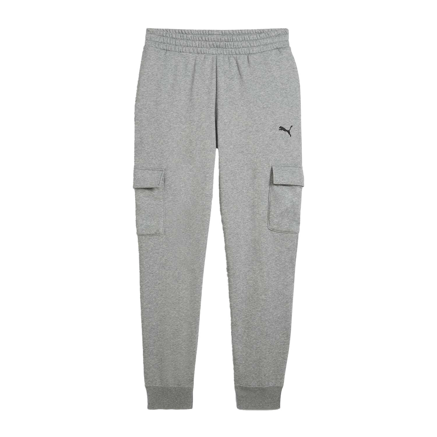 PUMA Mens Fleece Small Logo Cargo Trousers (Grey)