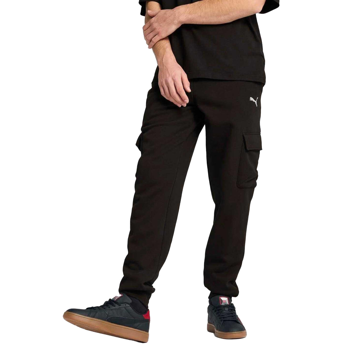 Pantalon À Poches Motif/style Petit Logo Homme (Noir) 3/4