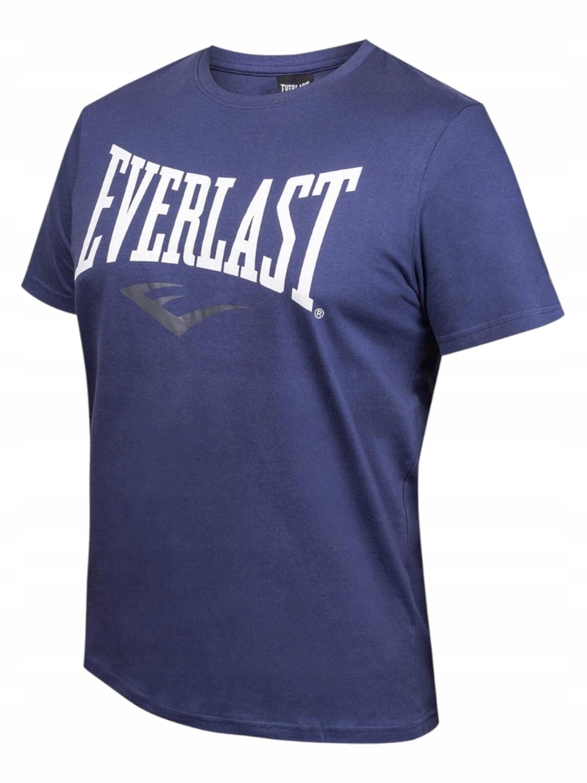 KOSZULKA męska EVERLAST 37M290J86-N200 sportowa granatowa bawełniana XXL 3/4