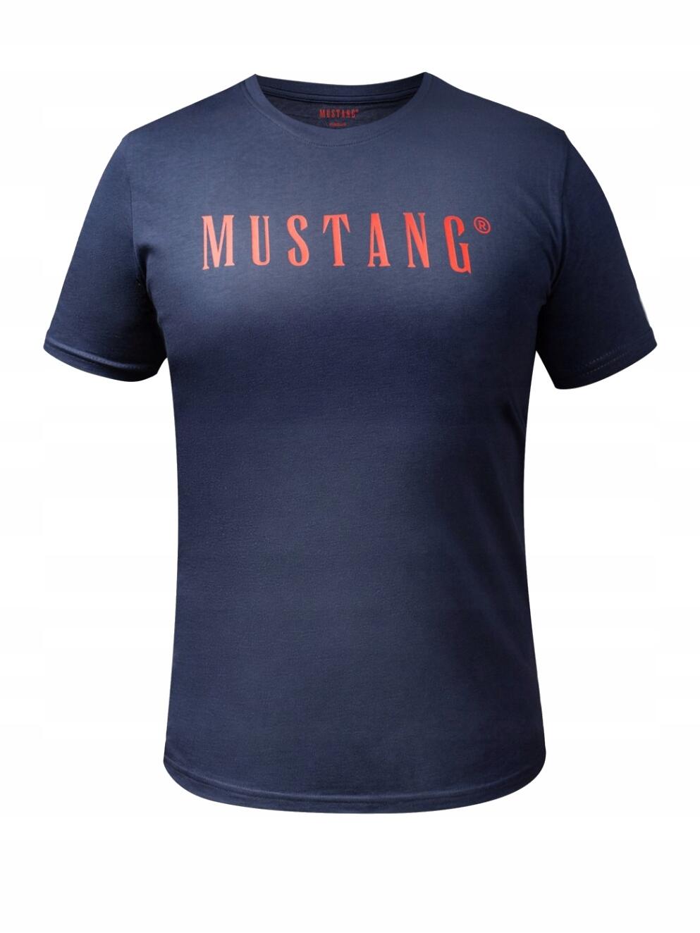 KOSZULKA męska MUSTANG 4222-2100-555 t-shirt sportowa granatowa bawełna XXL 3/4