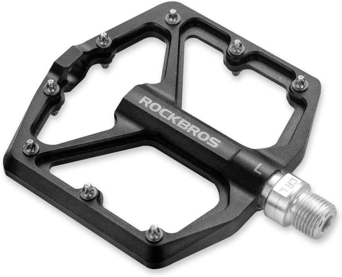 ROCKBROS Pedali per bici piatti in alluminio