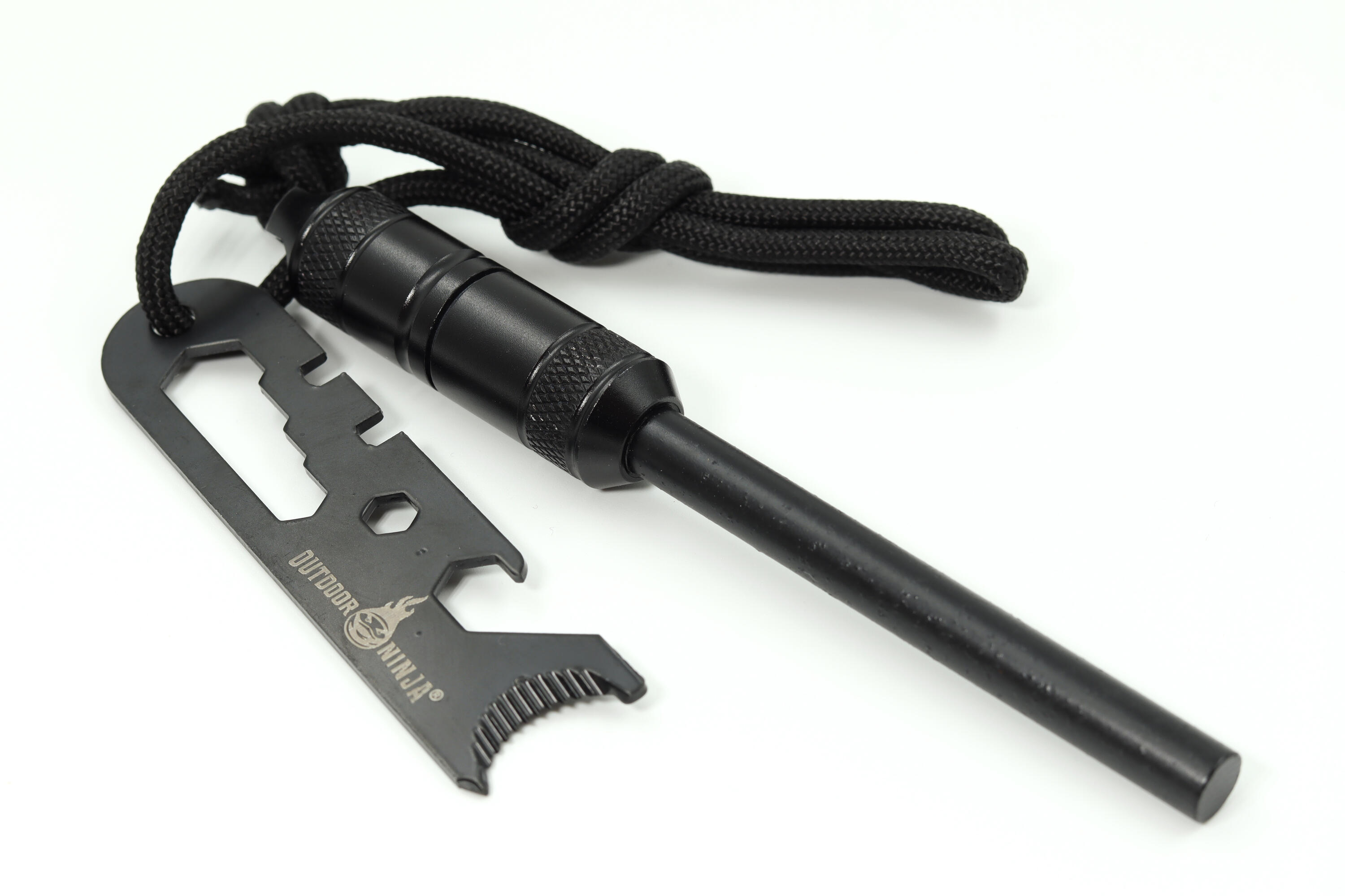 The Legend Tactical Mini Feuerstahl mit Zunderfach für Outdoor Survival und EDC 3/4