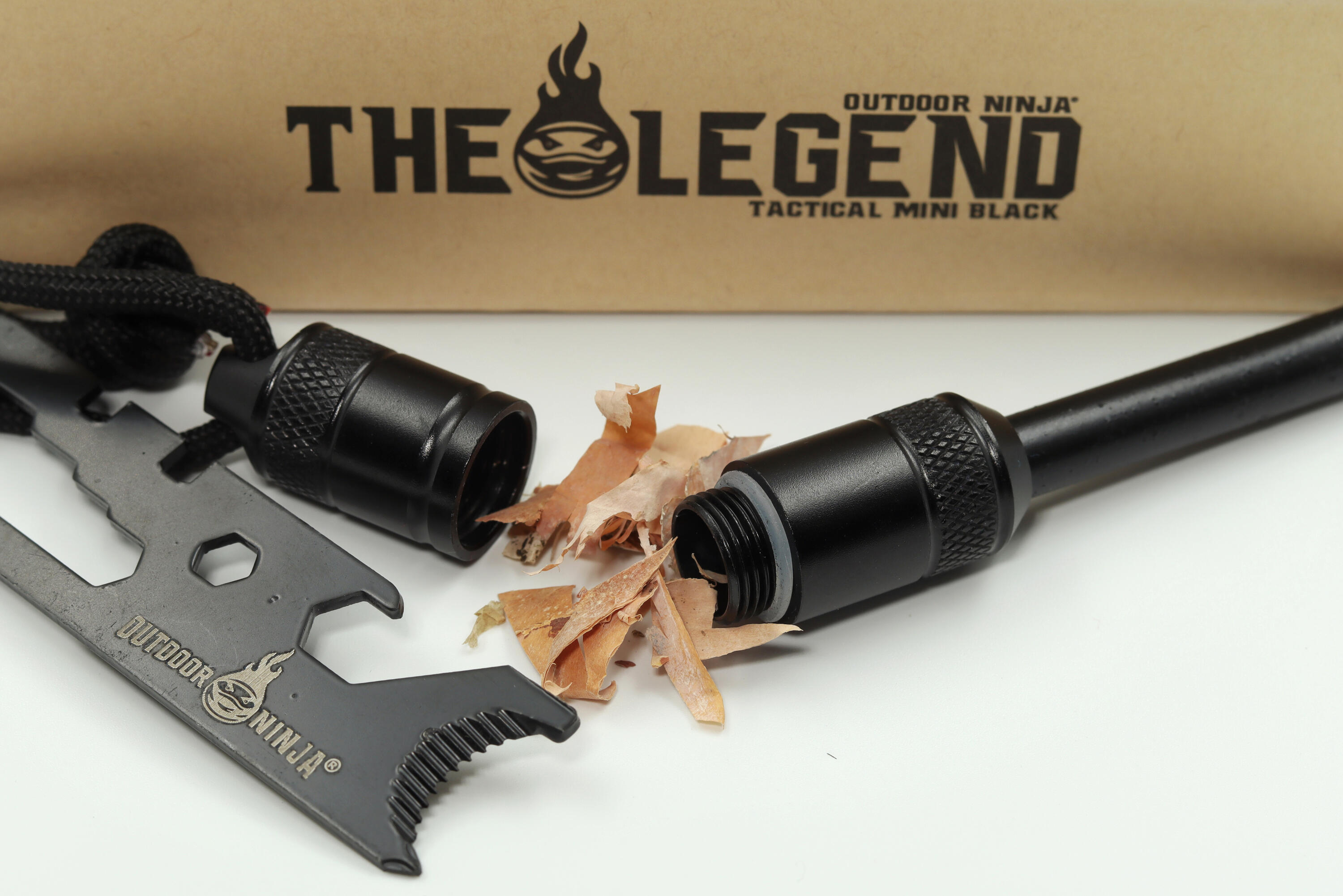 The Legend Tactical Mini Feuerstahl mit Zunderfach für Outdoor Survival und EDC 2/4