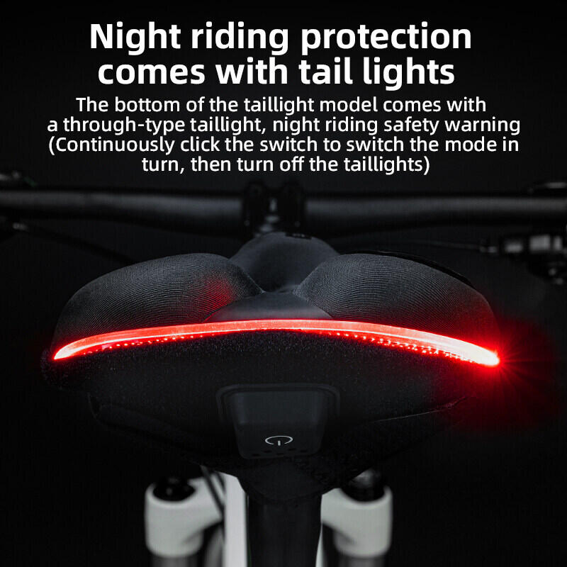 Siliconen fietszadelhoes met achterlicht 2/7