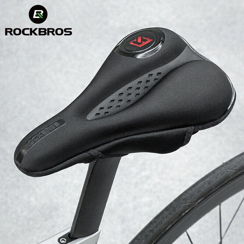 ROCKBROS Capa de selim de bicicleta de silicone com lanterna traseira