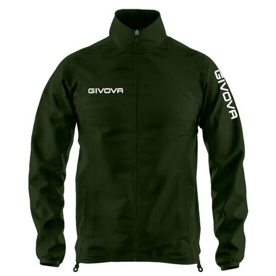 Giacca impermeabile (k-way) uomo givova verde militare/bianco