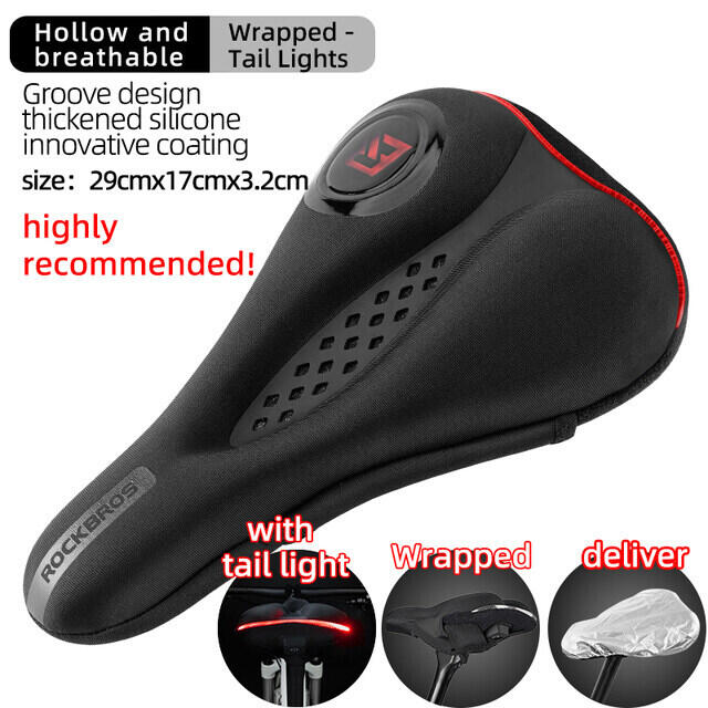 Siliconen fietszadelhoes met achterlicht 7/7