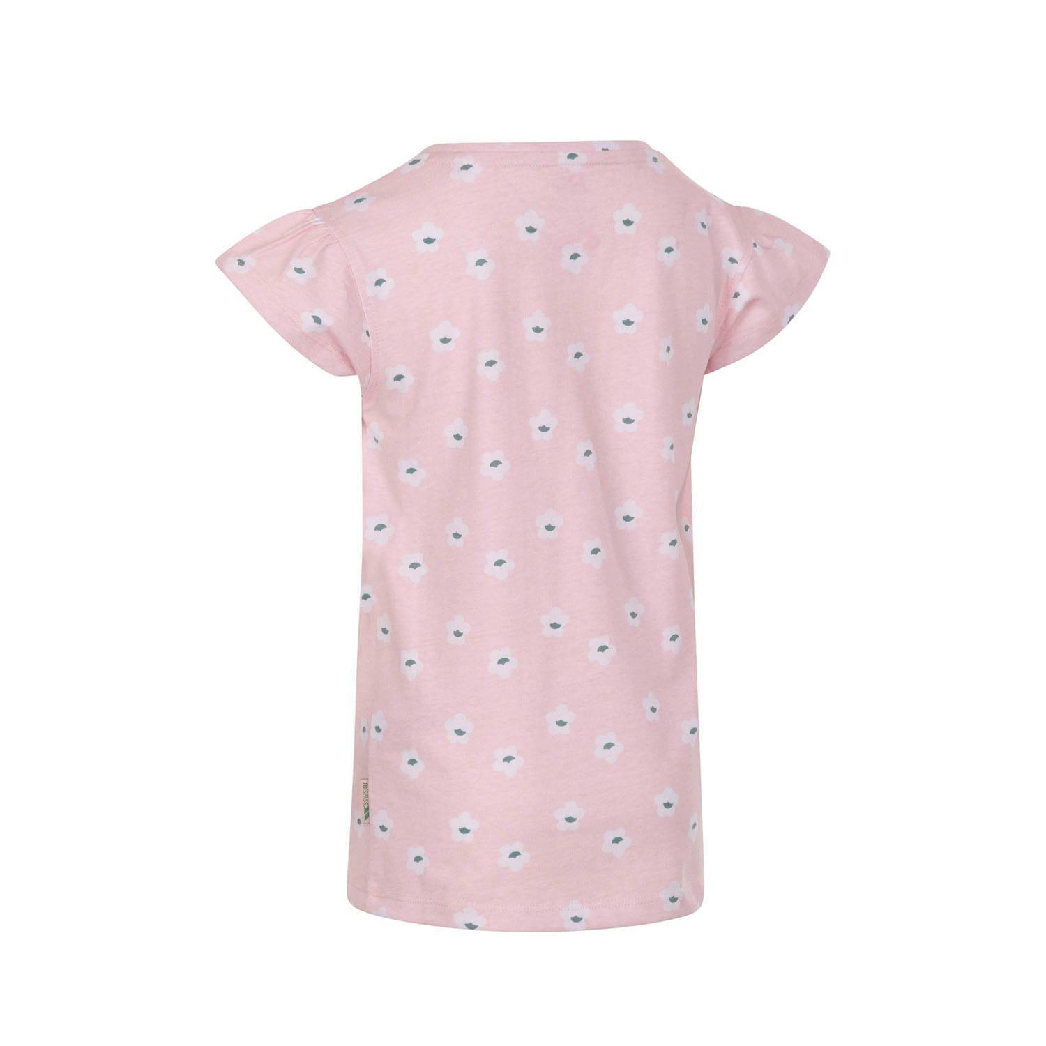 Tshirt Motif/style Fleurs Fille (Rose) 2/3