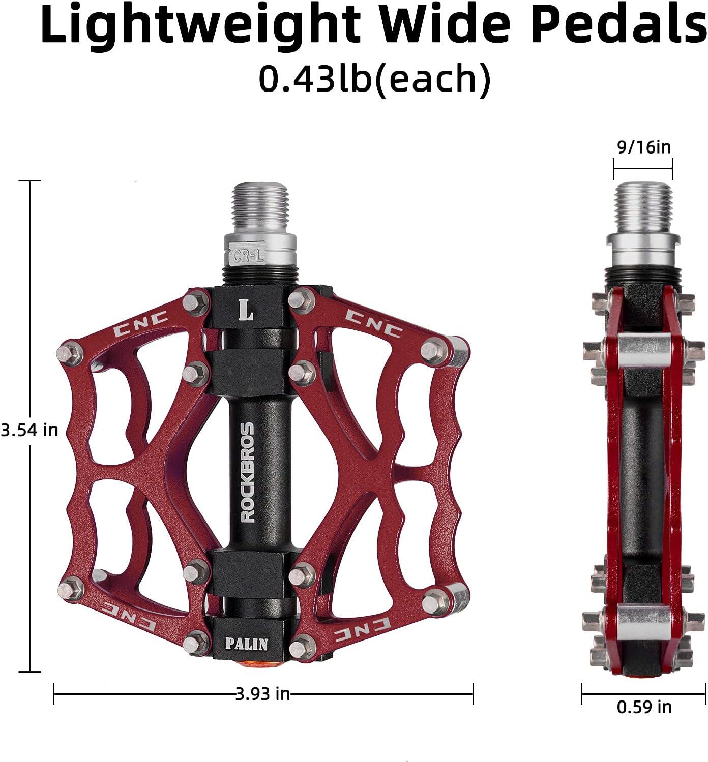Pédales vélo en aluminium antidérapantes 4/7