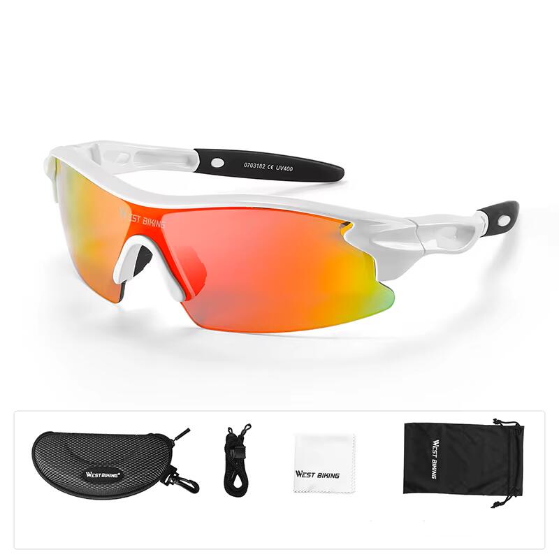 West Biking - Accessoires De Sports Et D'Athlètes/lunetterie/lunettes Et Lunettes De Soleil - Lunettes De Soleil - Blanc|bleu - No Size - Decathlon