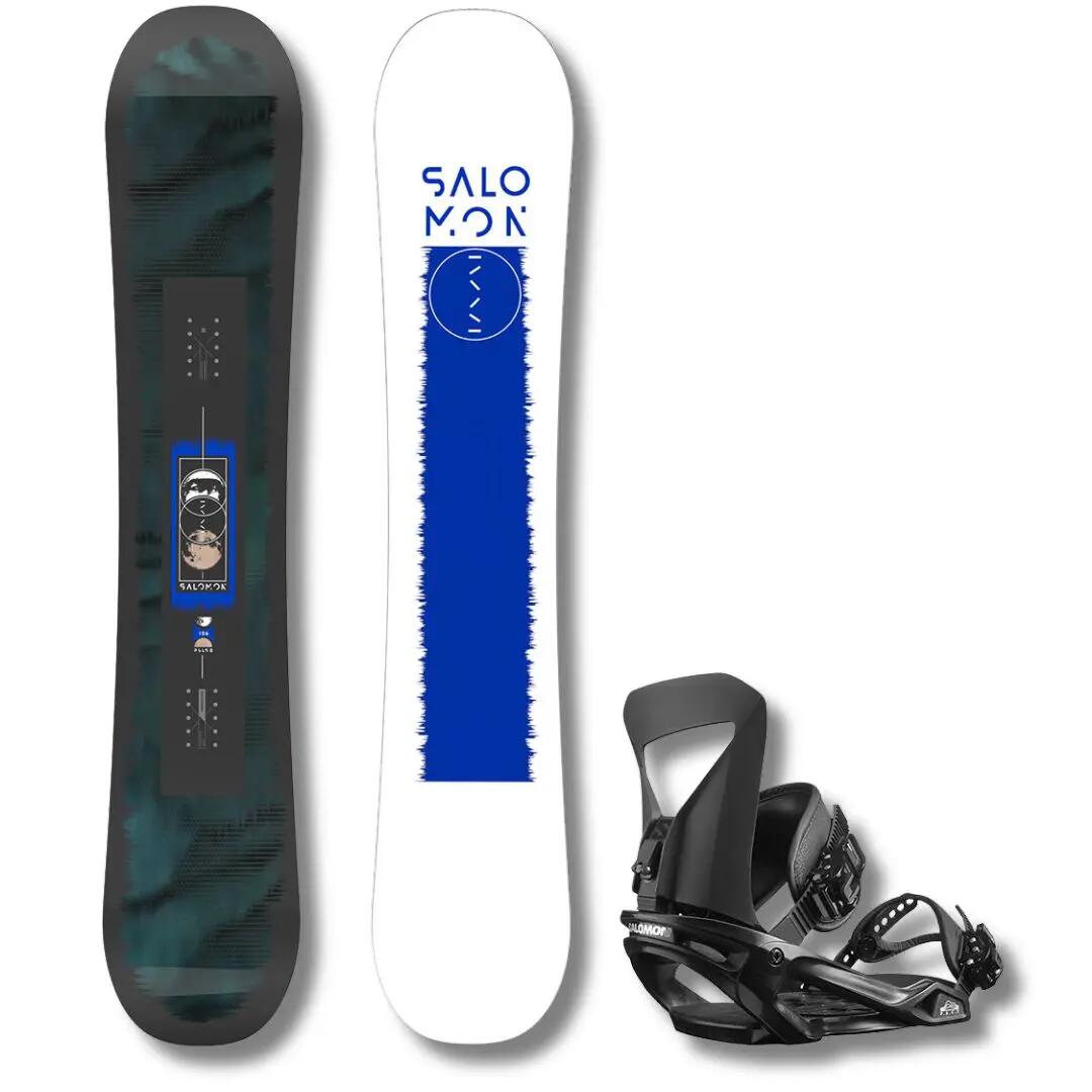 Conjunto Snowboard Pulse + Fixações Pact Black Homem 1/1